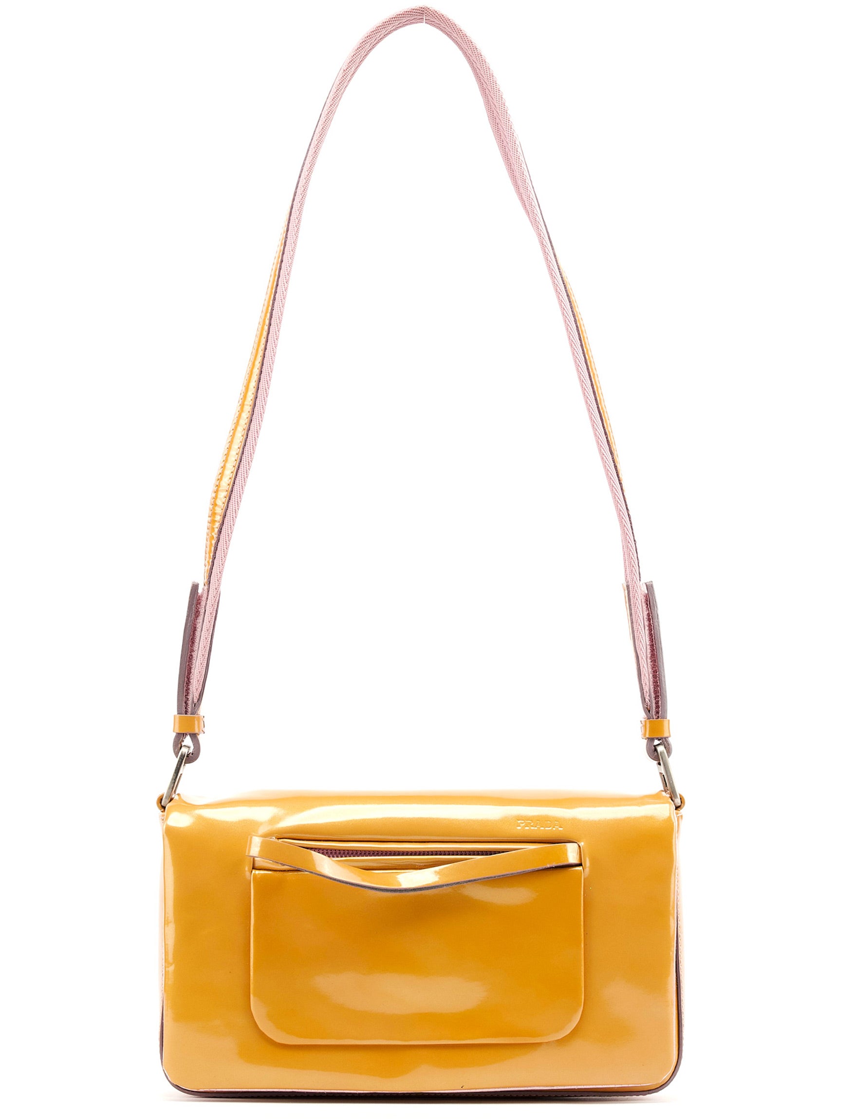 Fall 1999 Yellow Vernice Patent Leather Shoulder Bag
