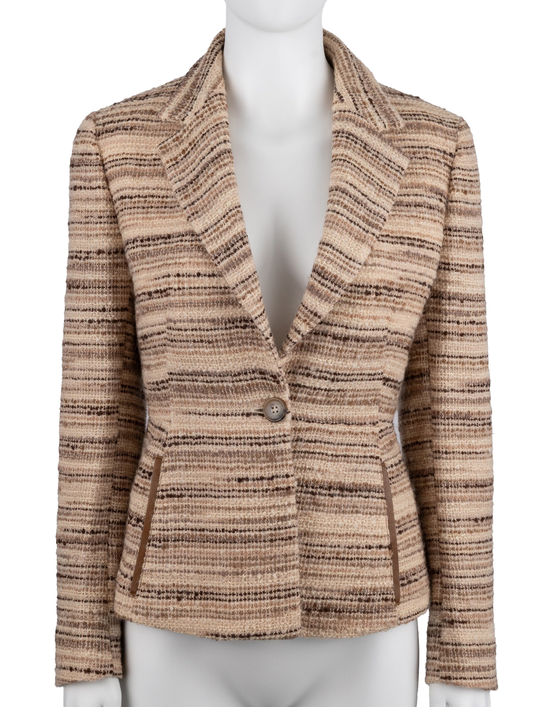 Fall 2000 Beige Tweed Campaign Runway Blazer Jacket
