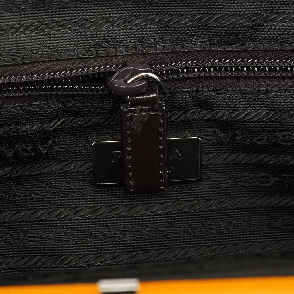 Fall 2000 Brown Orange Canvas Handbag