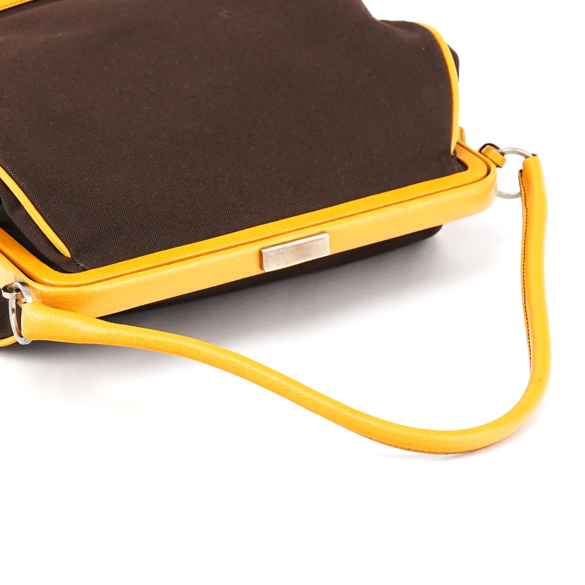 Fall 2000 Brown Orange Canvas Handbag