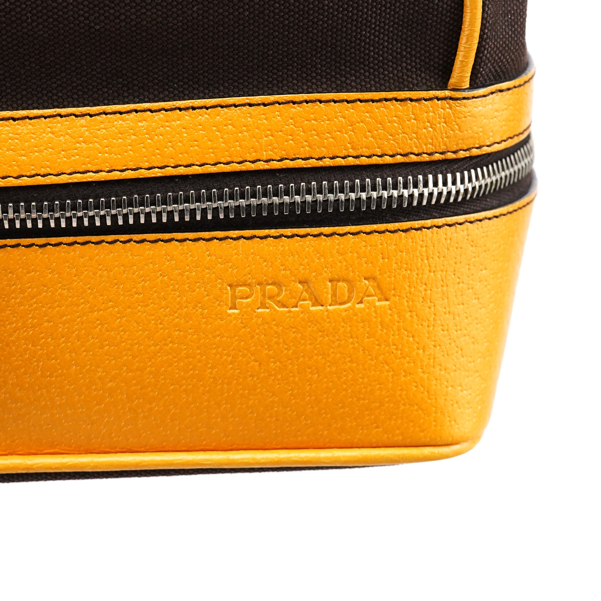 Fall 2000 Brown Orange Canvas Handbag