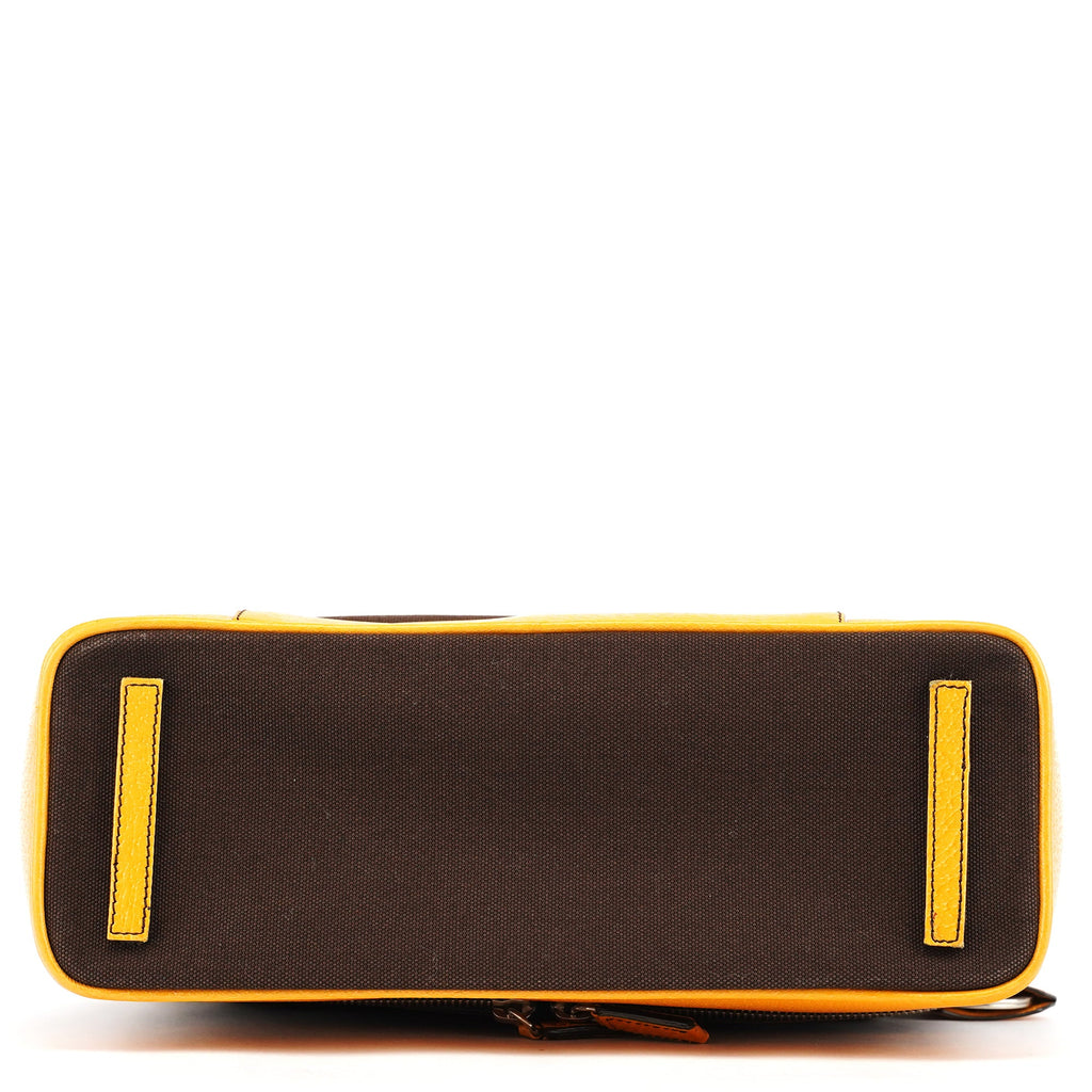 Fall 2000 Brown Orange Canvas Handbag
