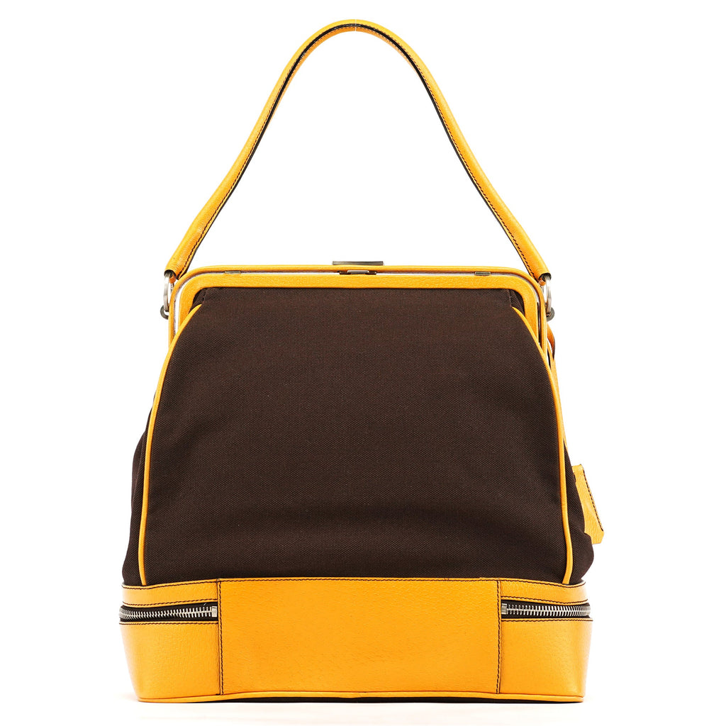 Fall 2000 Brown Orange Canvas Handbag