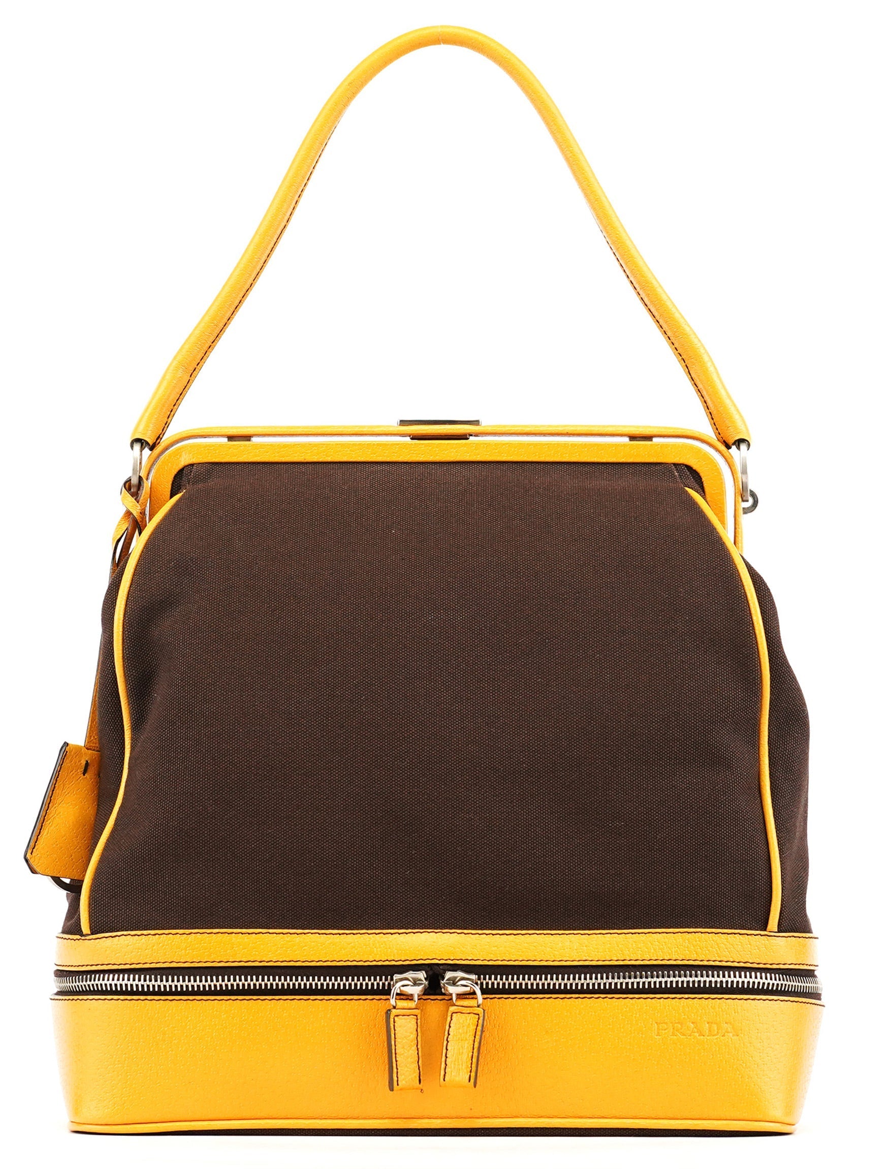 Fall 2000 Brown Orange Canvas Handbag