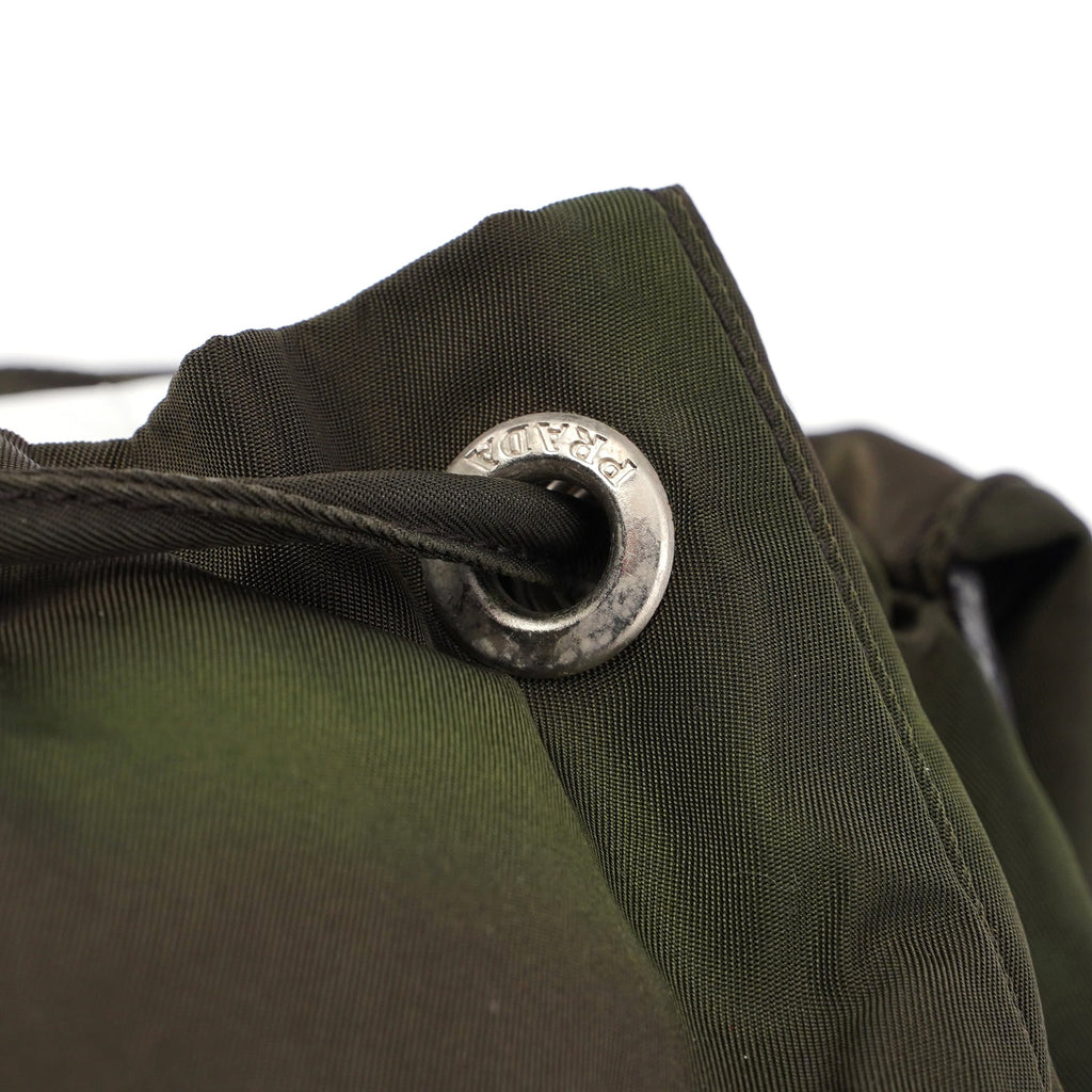 Green Nylon Backpack