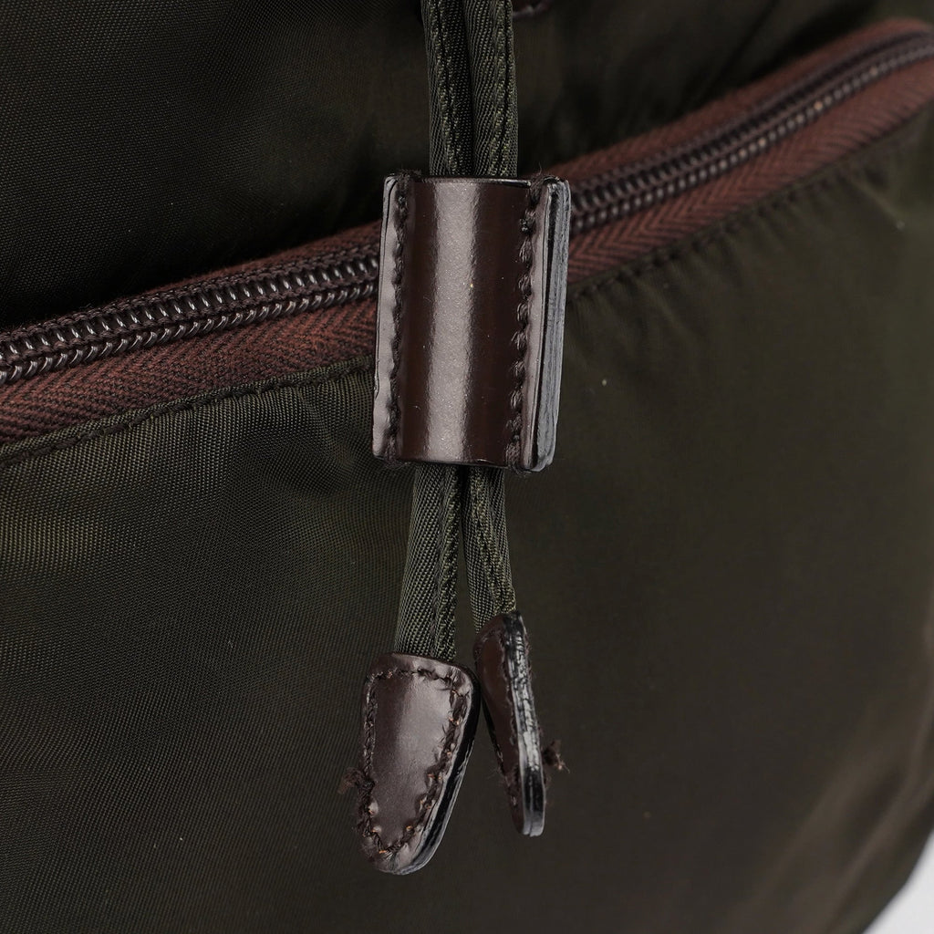 Green Nylon Backpack