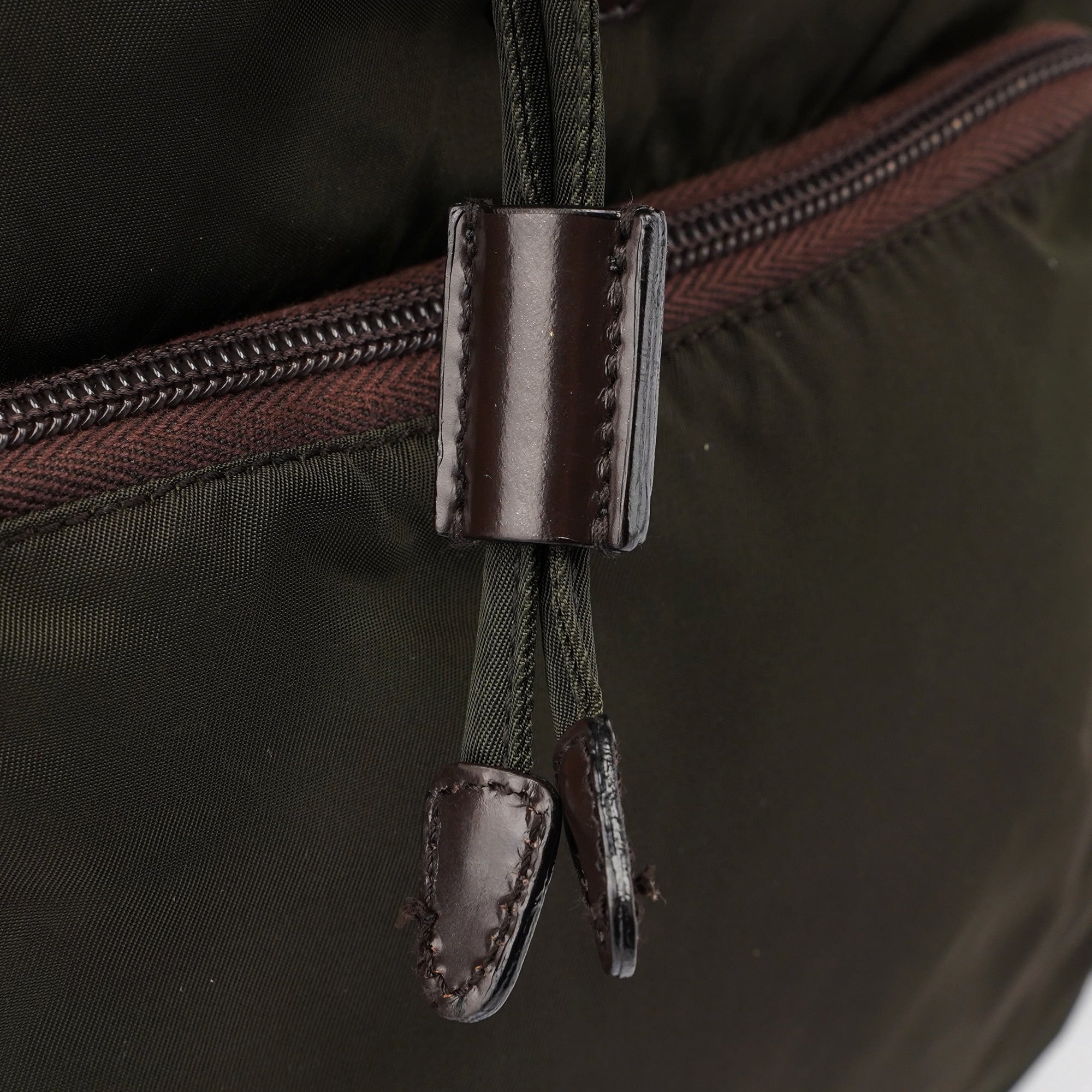 Green Nylon Backpack