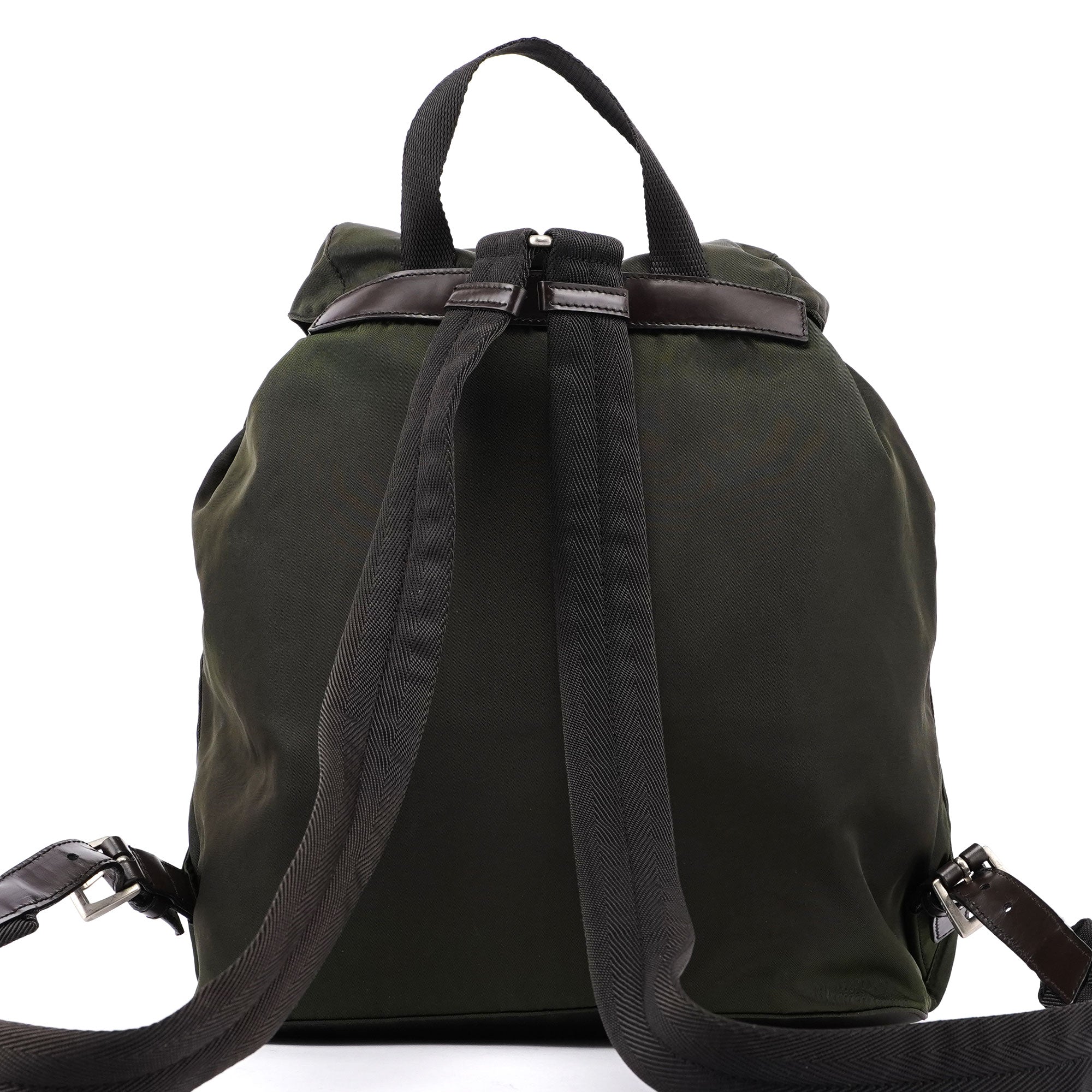 Green Nylon Backpack