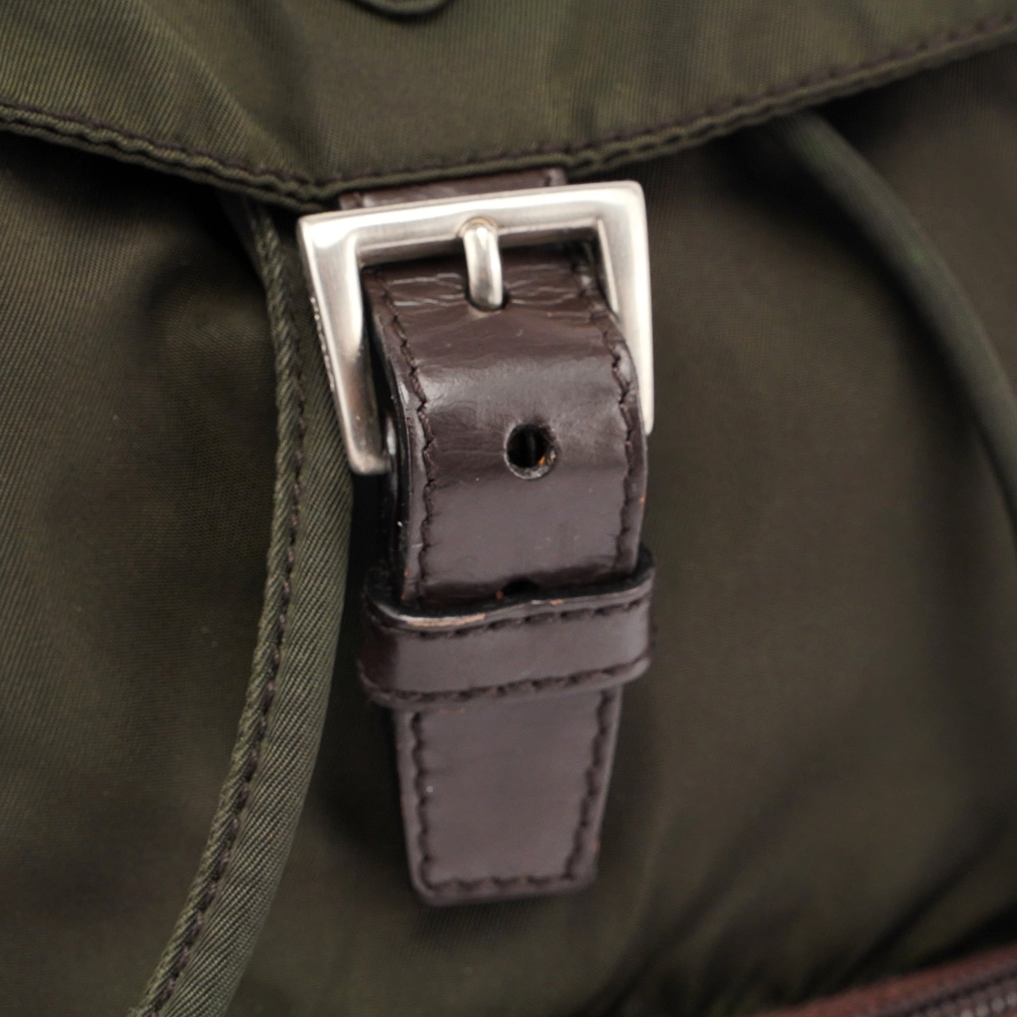 Green Nylon Backpack