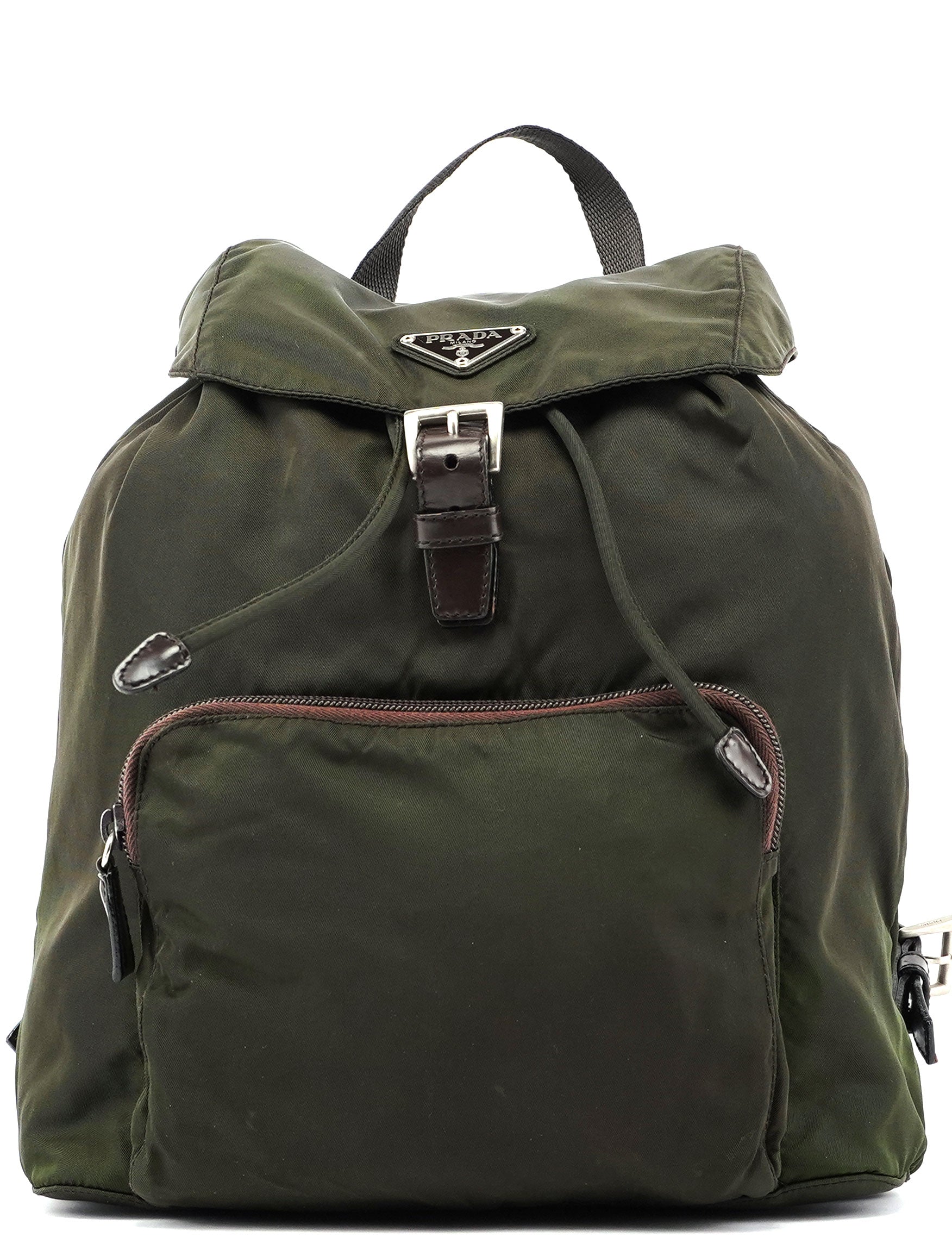 Green Nylon Backpack