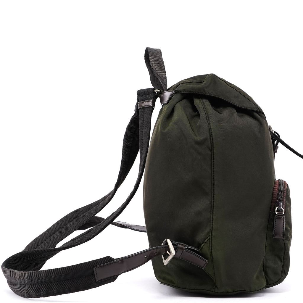 Green Nylon Backpack