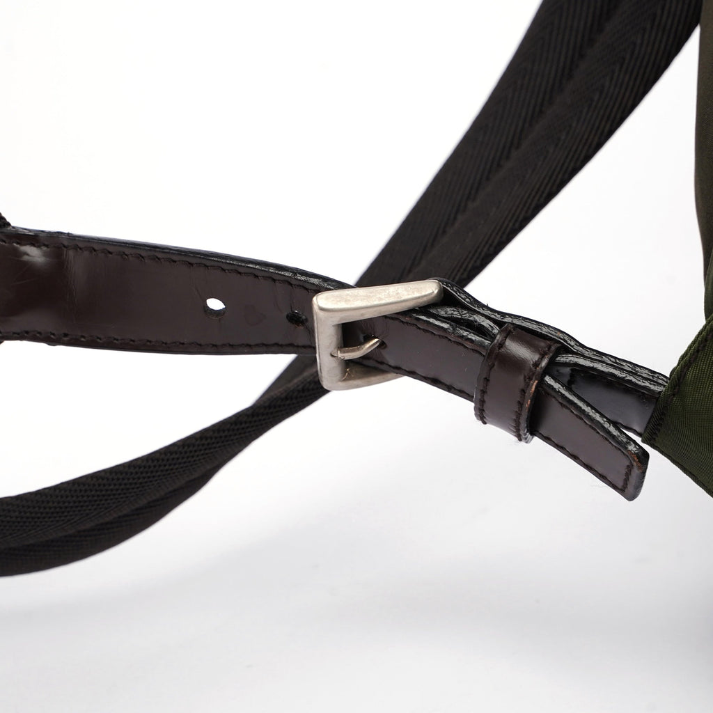 Green Nylon Backpack