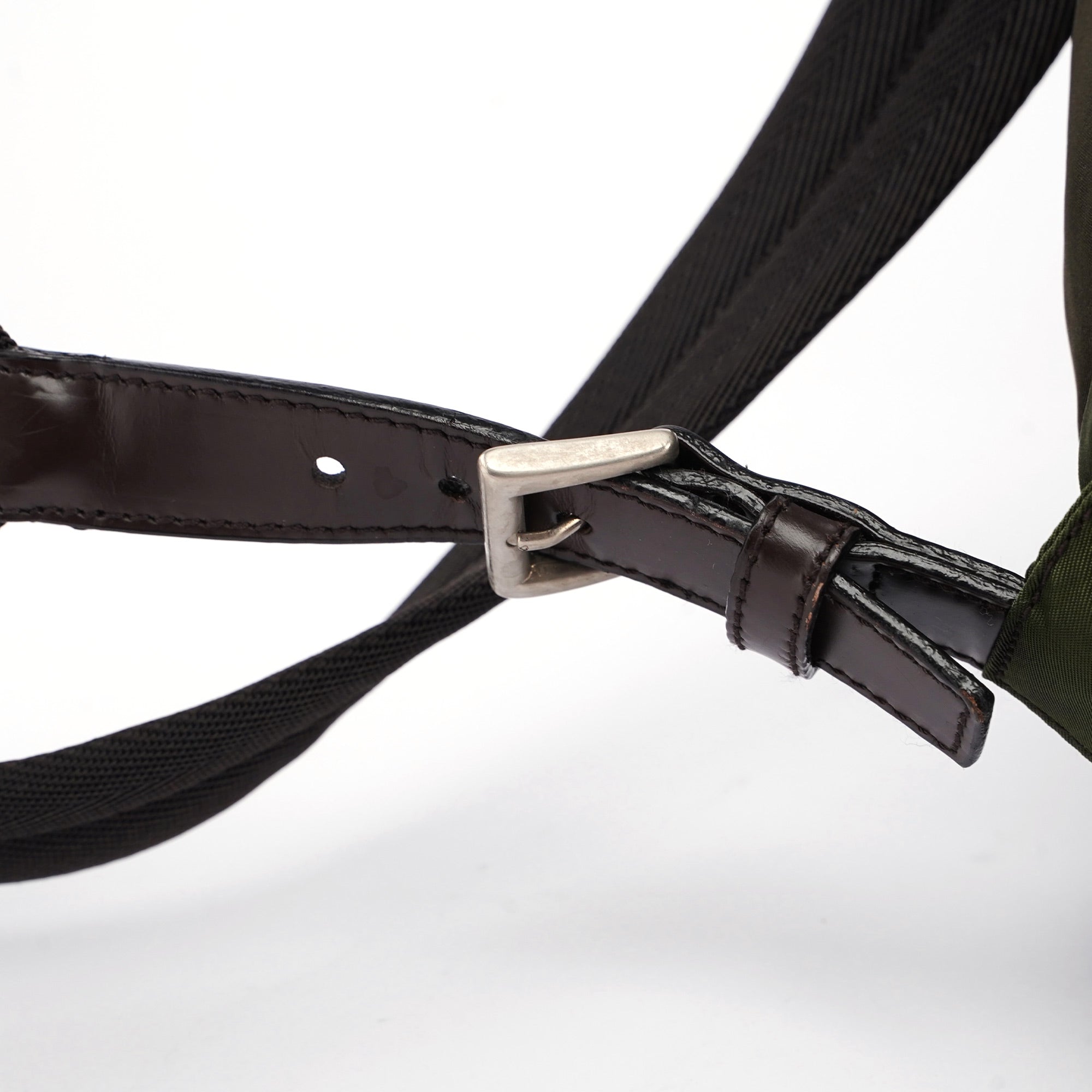 Green Nylon Backpack