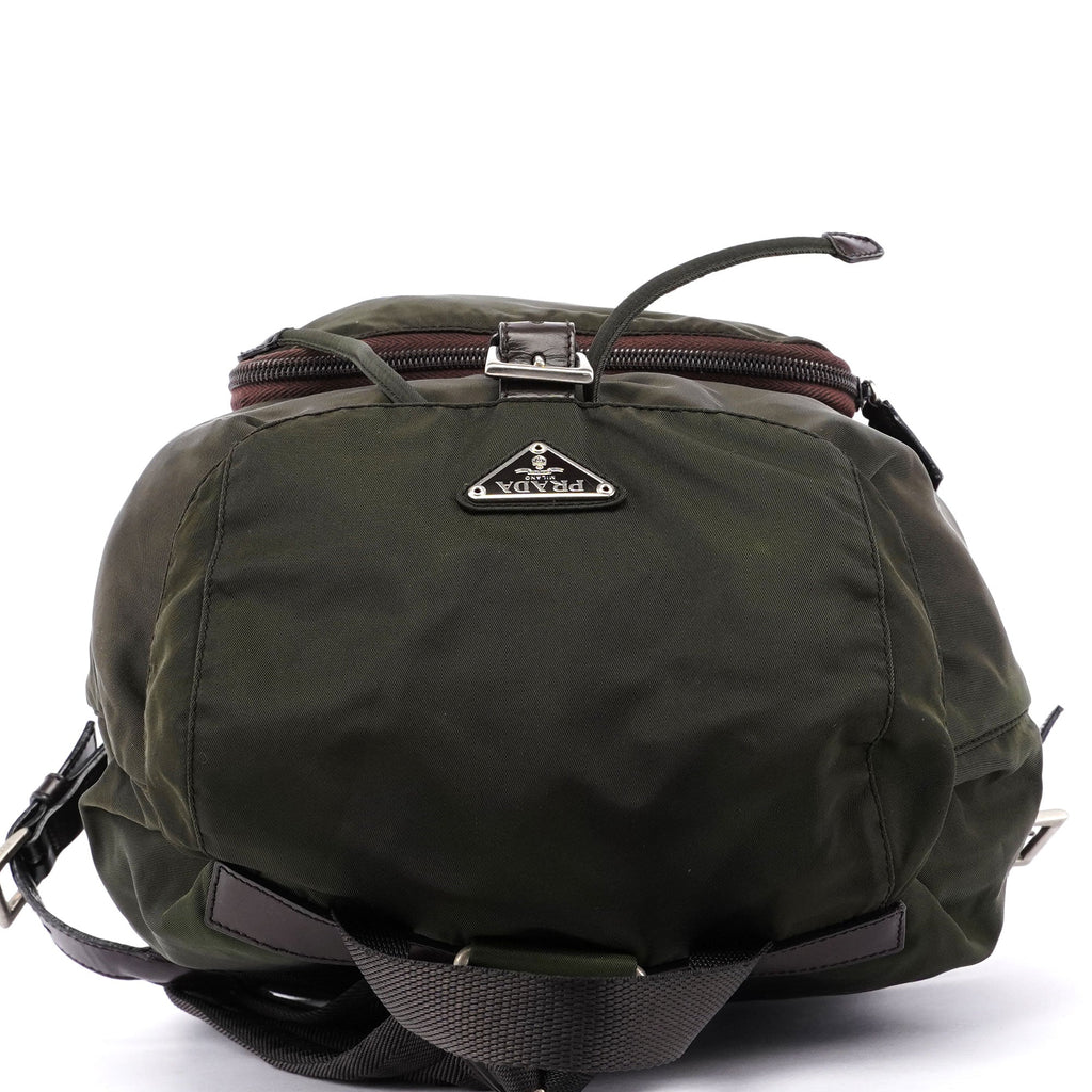 Green Nylon Backpack