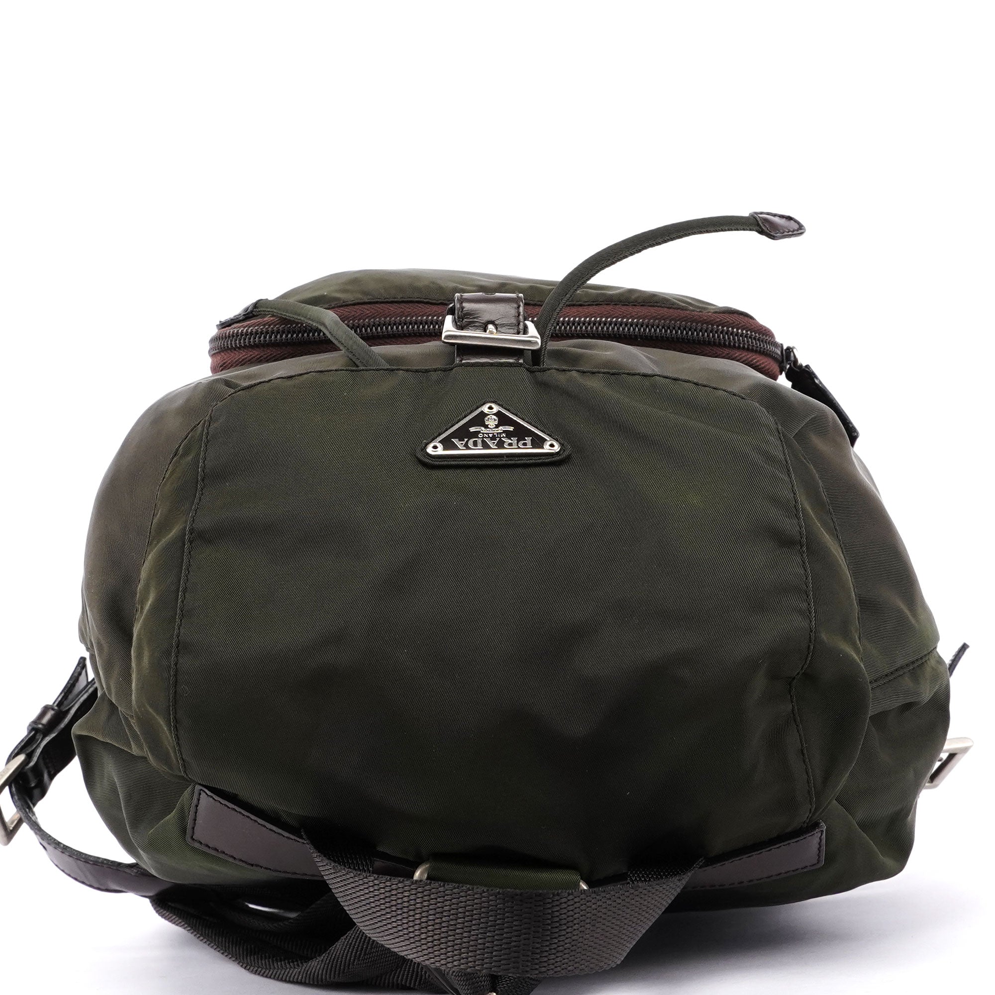 Green Nylon Backpack