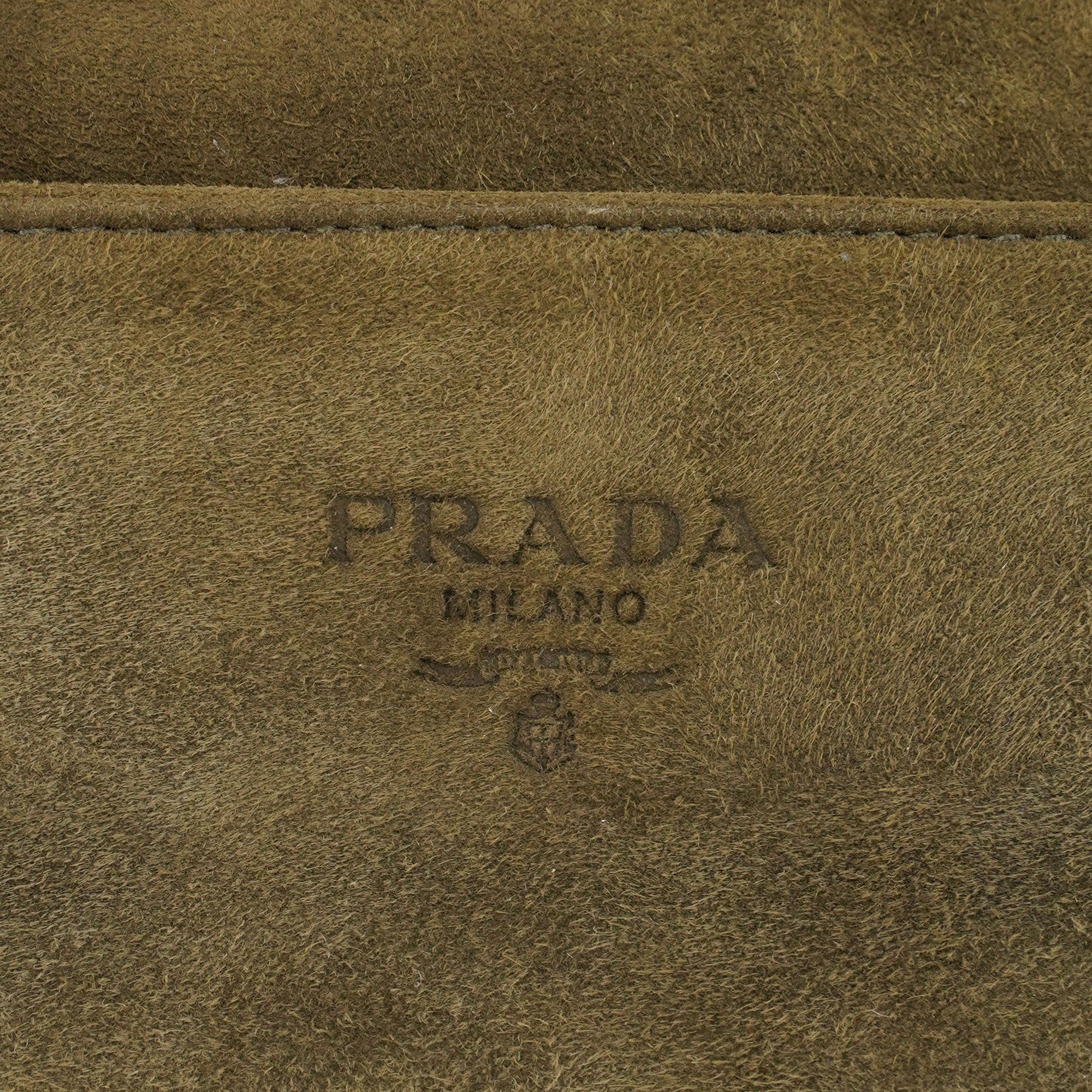 Green Suede Wood Handle Bag