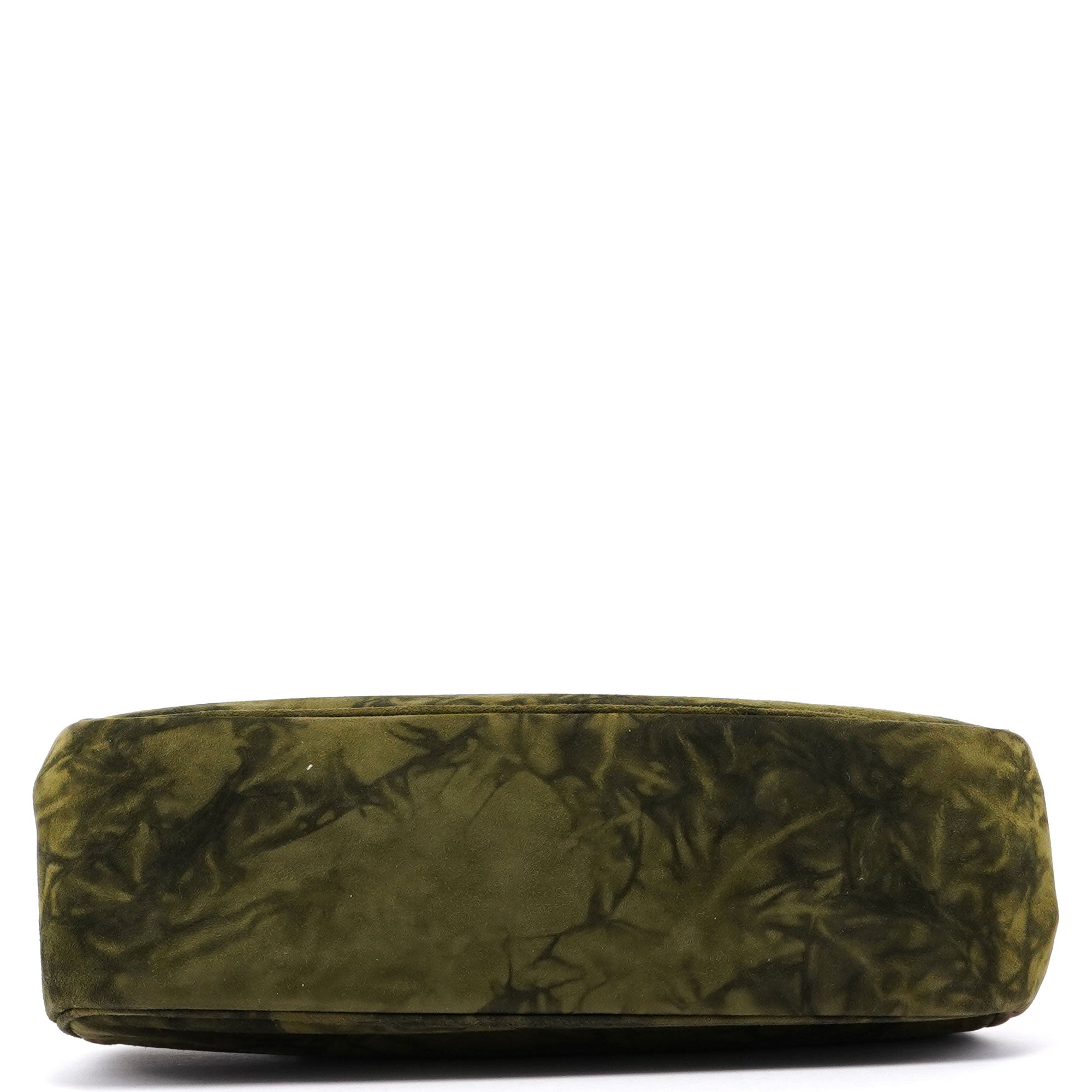 Green Tie Dye Suede Clutch Bag