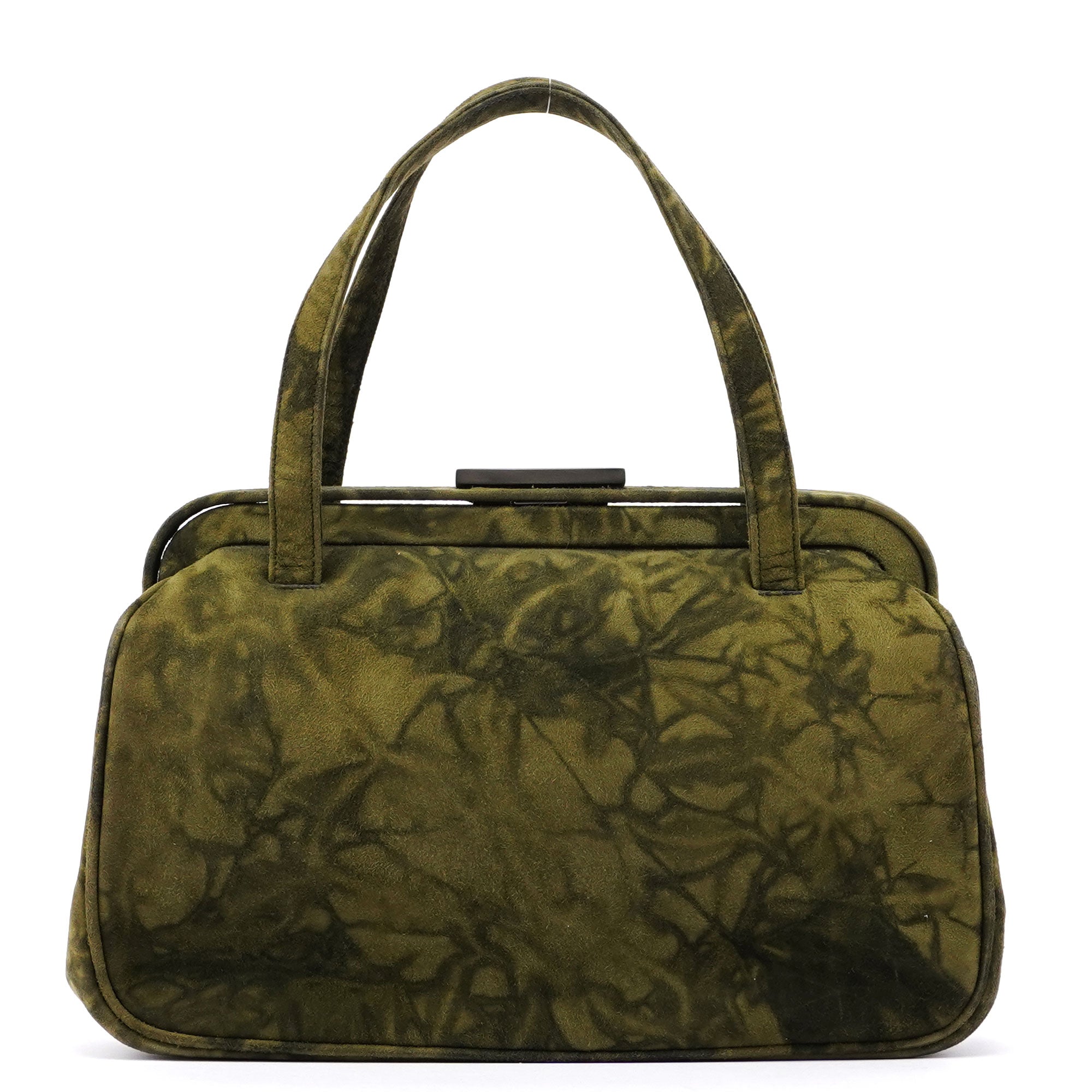 Green Tie Dye Suede Clutch Bag