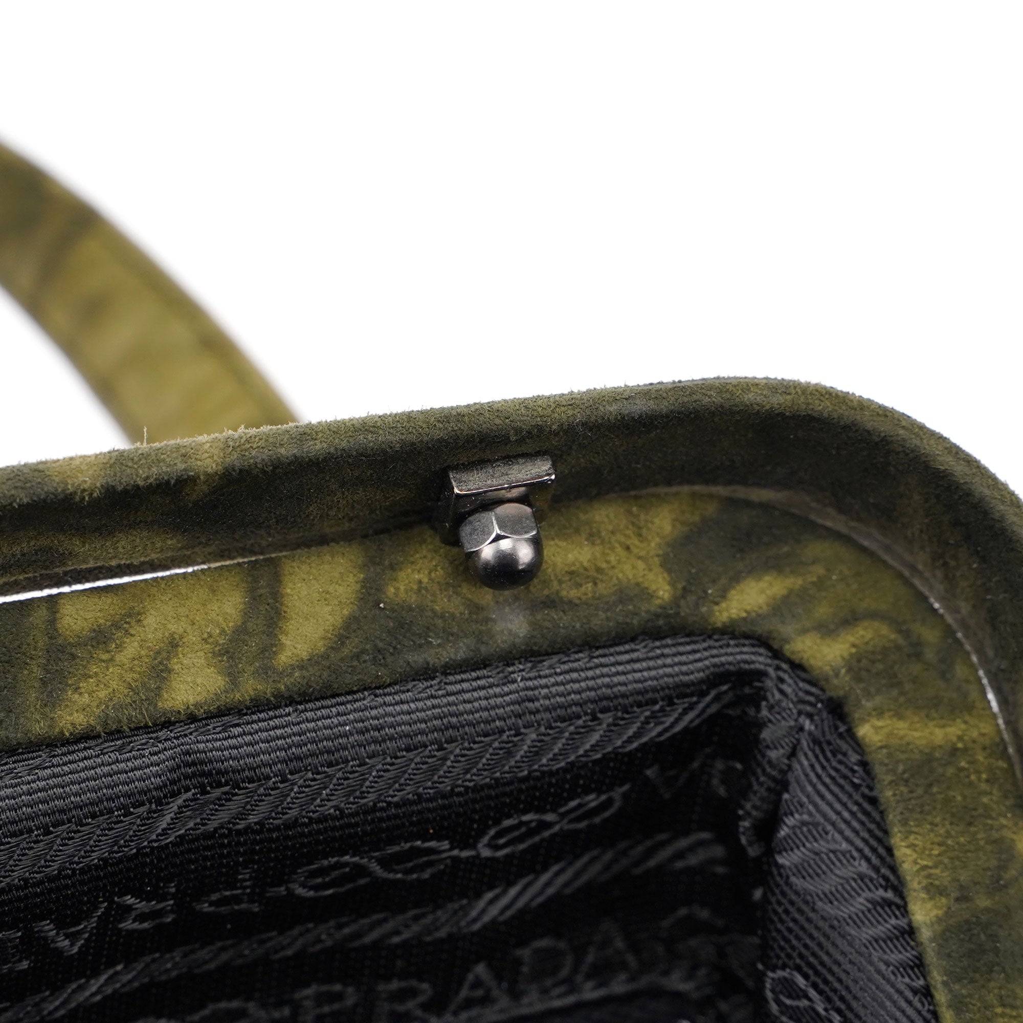 Green Tie Dye Suede Clutch Bag