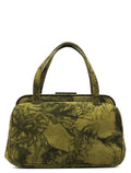 Green Tie Dye Suede Clutch Bag