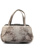 Grey Camoscio Lux Tie-Dye Clutch Bag