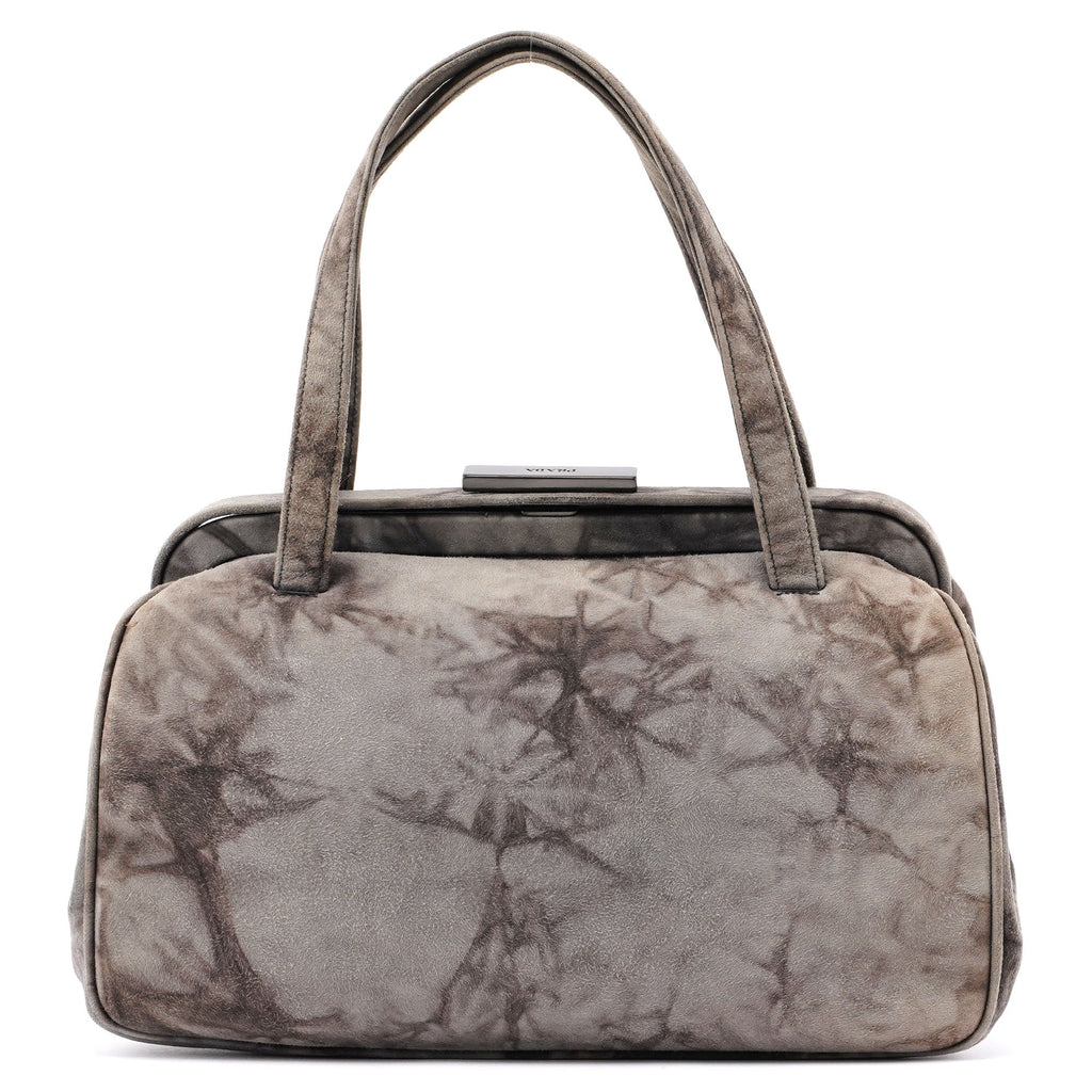 Grey Camoscio Lux Tie-Dye Clutch Bag