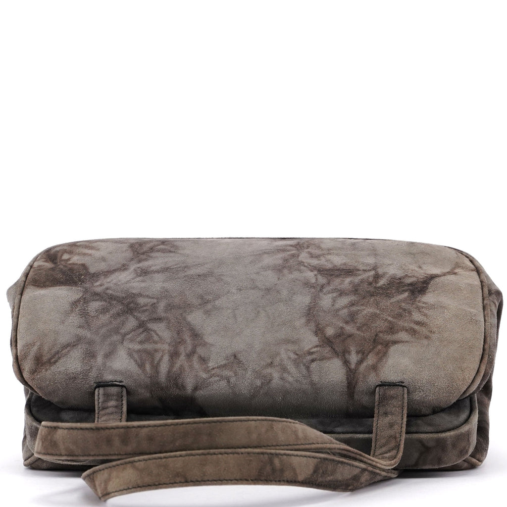 Grey Camoscio Lux Tie-Dye Clutch Bag