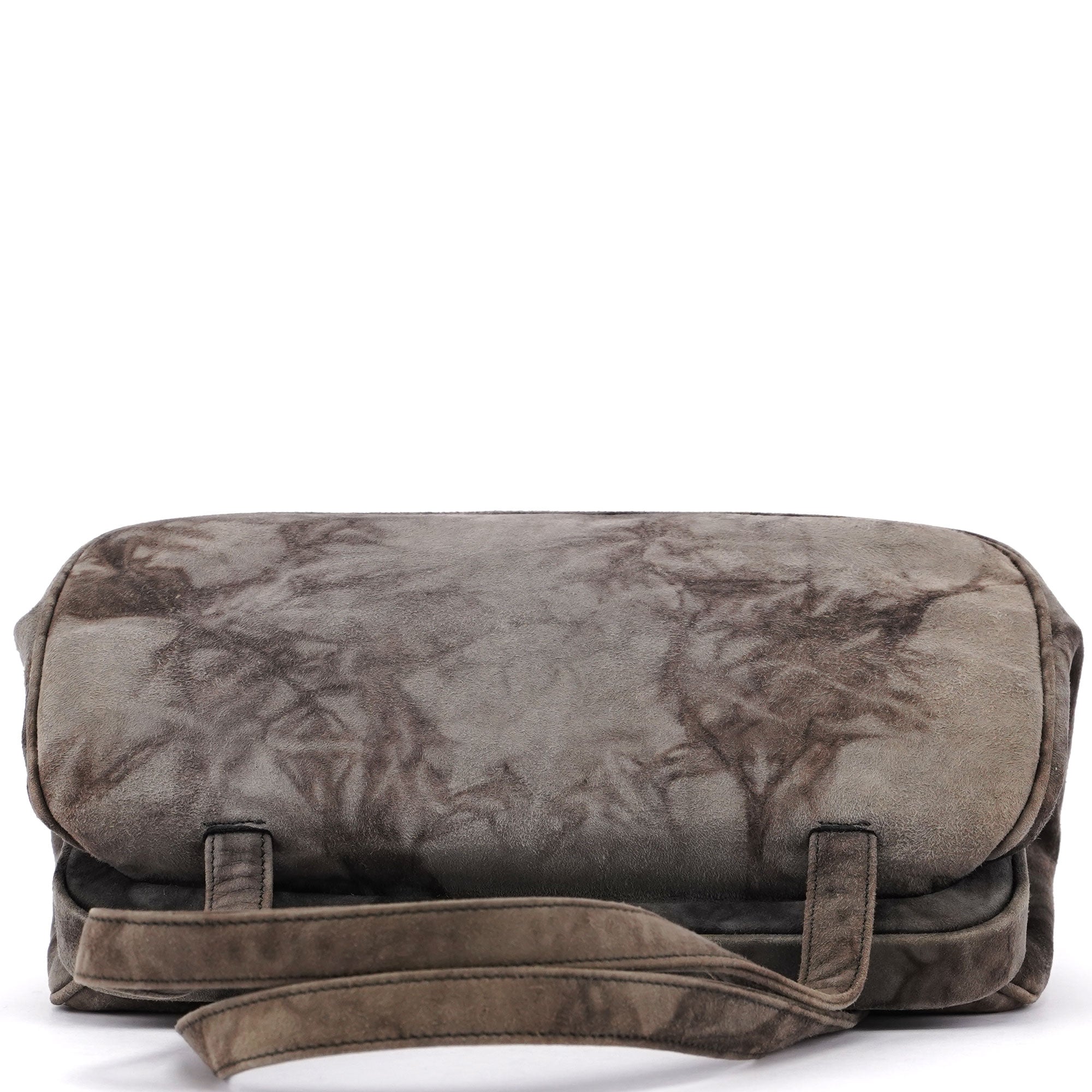 Grey Camoscio Lux Tie-Dye Clutch Bag