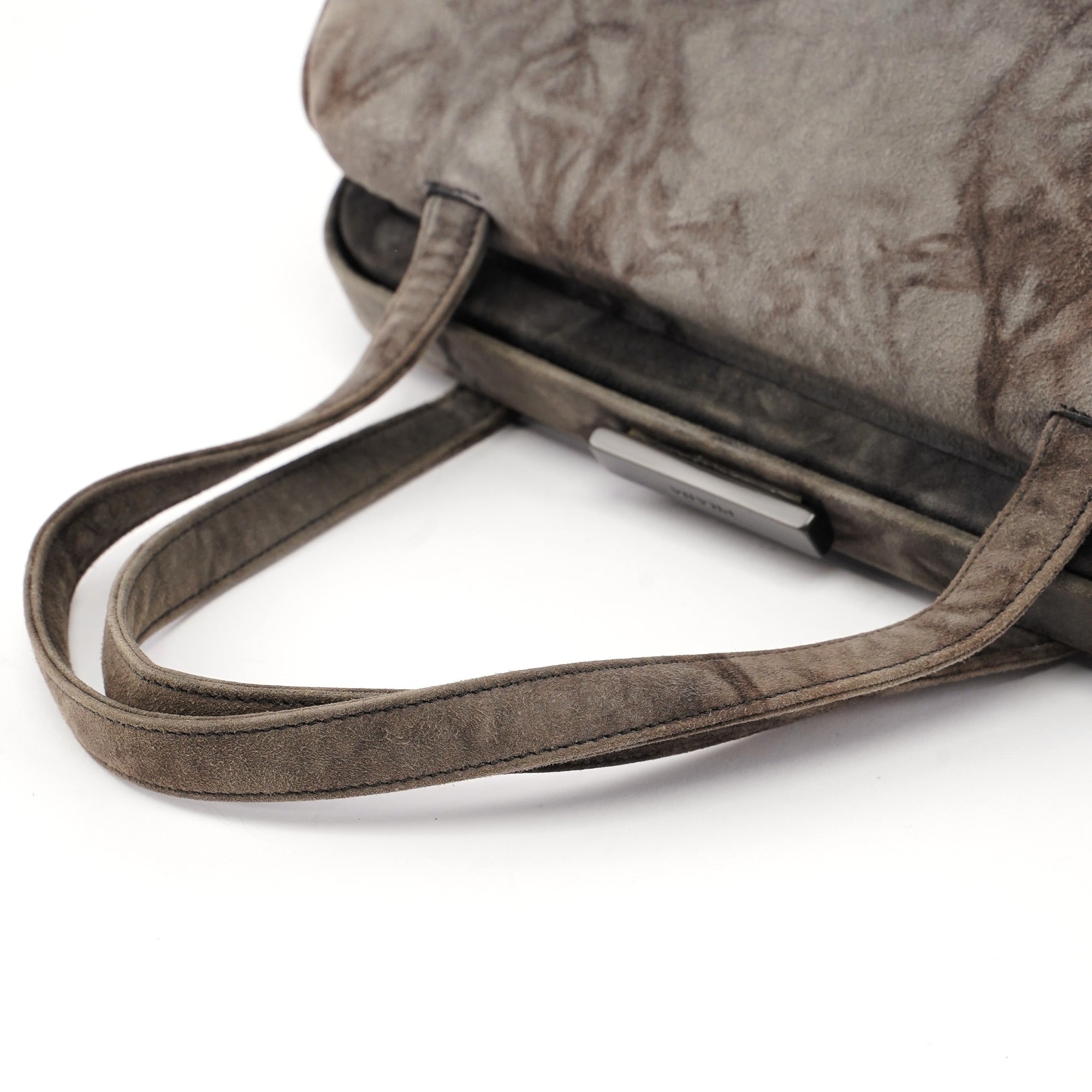 Grey Camoscio Lux Tie-Dye Clutch Bag