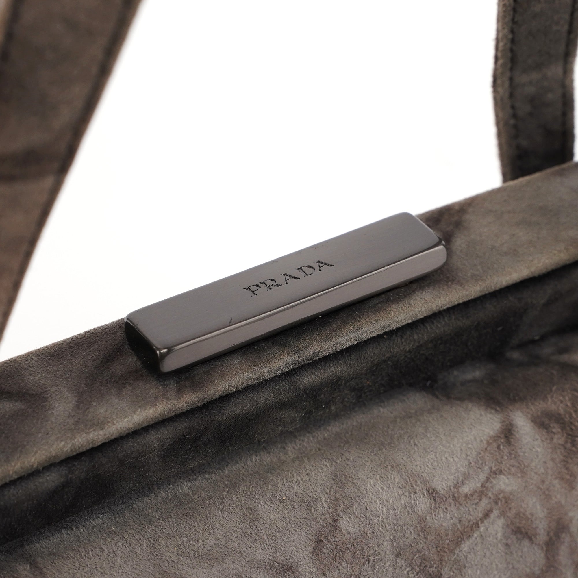 Grey Camoscio Lux Tie-Dye Clutch Bag