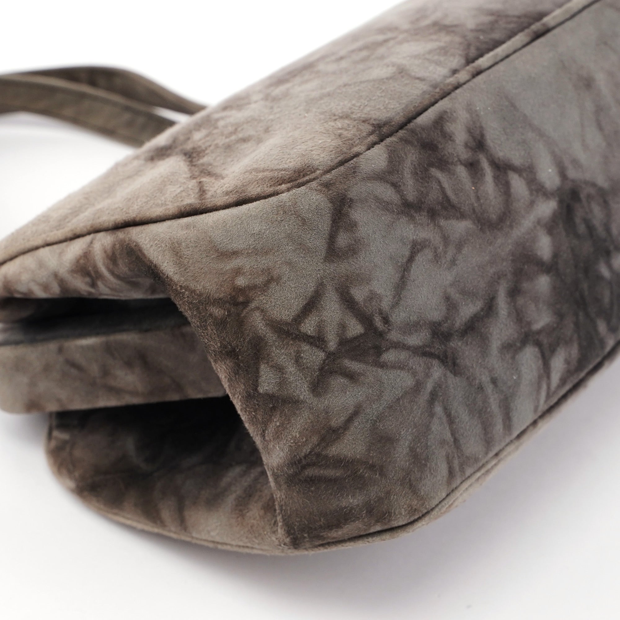 Grey Camoscio Lux Tie-Dye Clutch Bag
