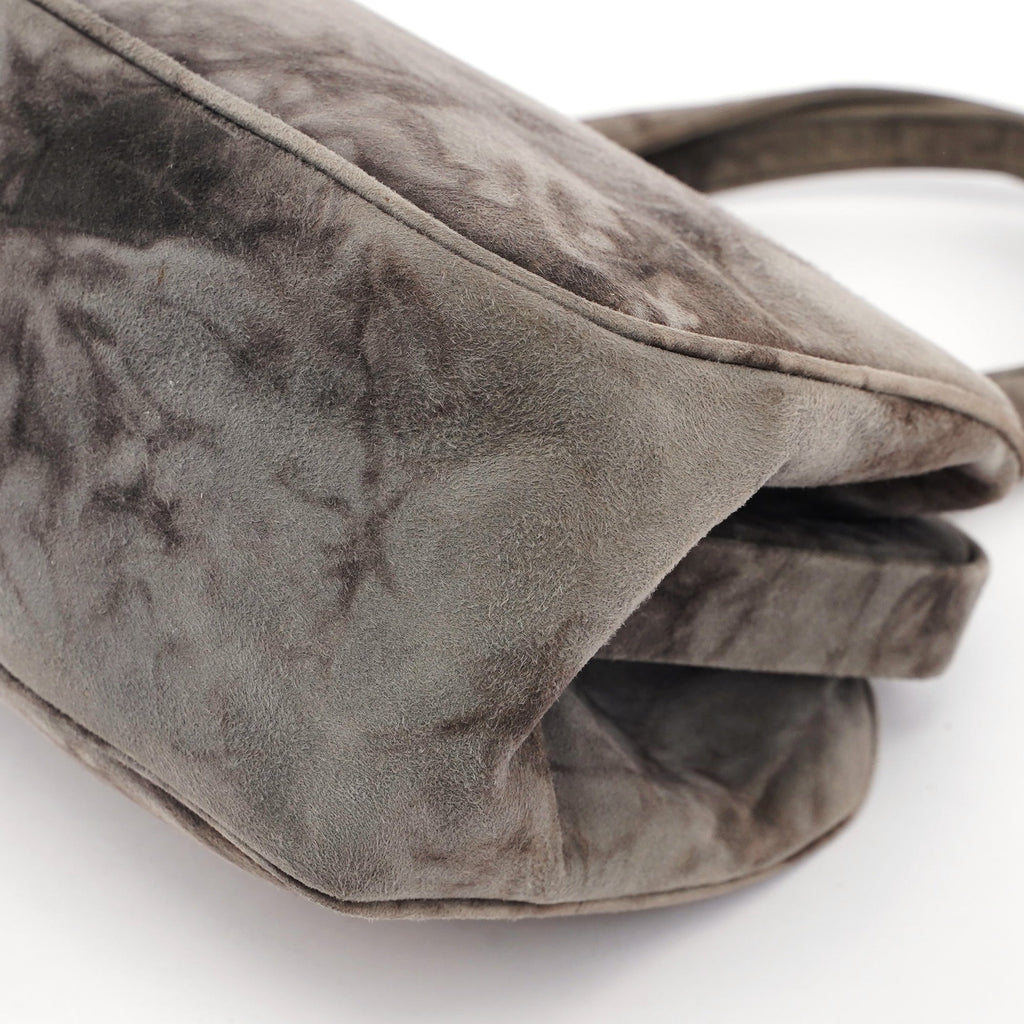 Grey Camoscio Lux Tie-Dye Clutch Bag