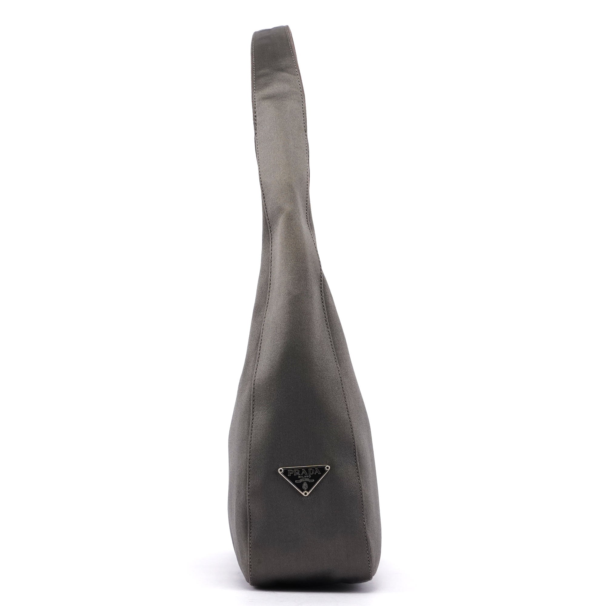 Grey Raso Asim Hobo Shoulder Bag
