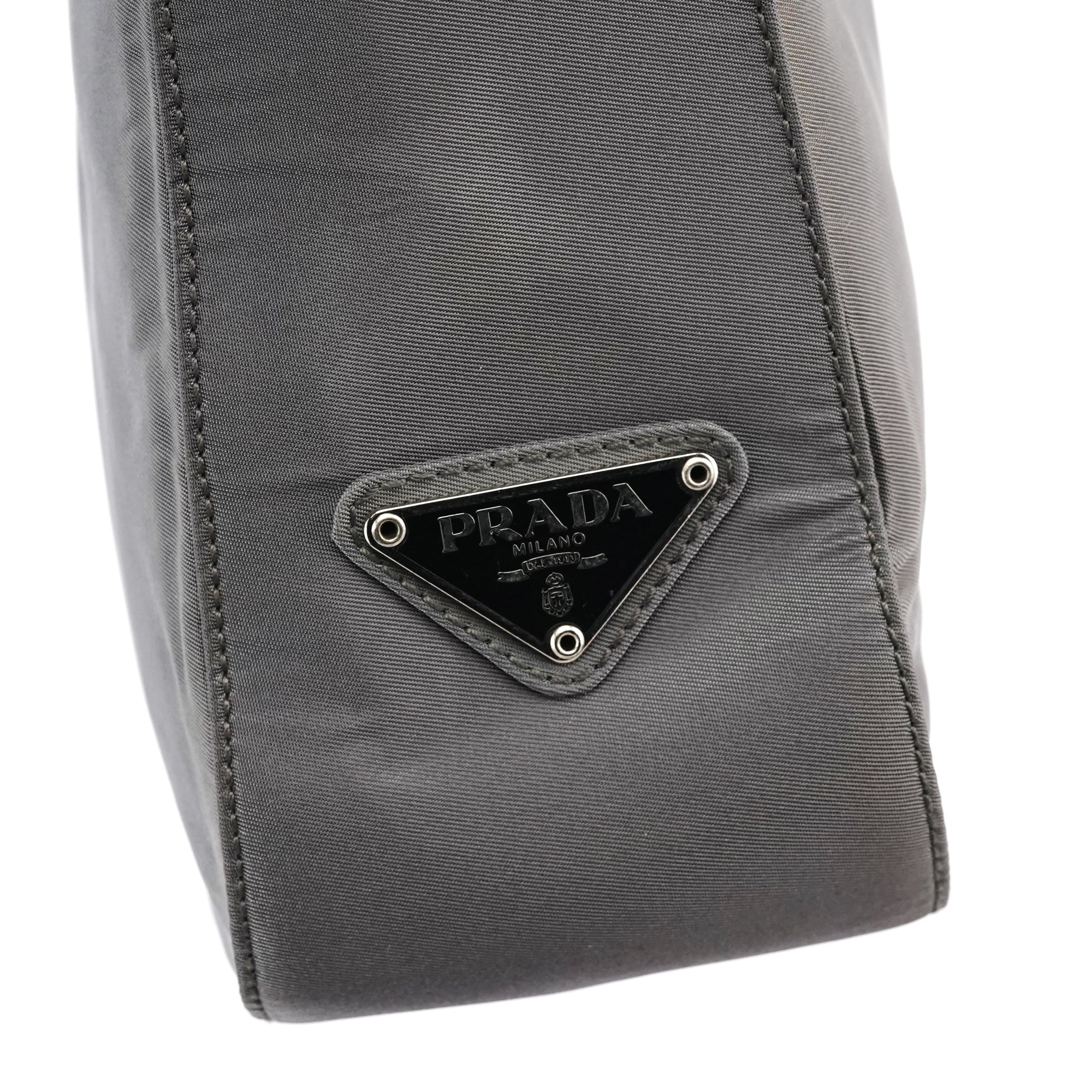 Grey Tessuto Plex Nylon Tote Bag