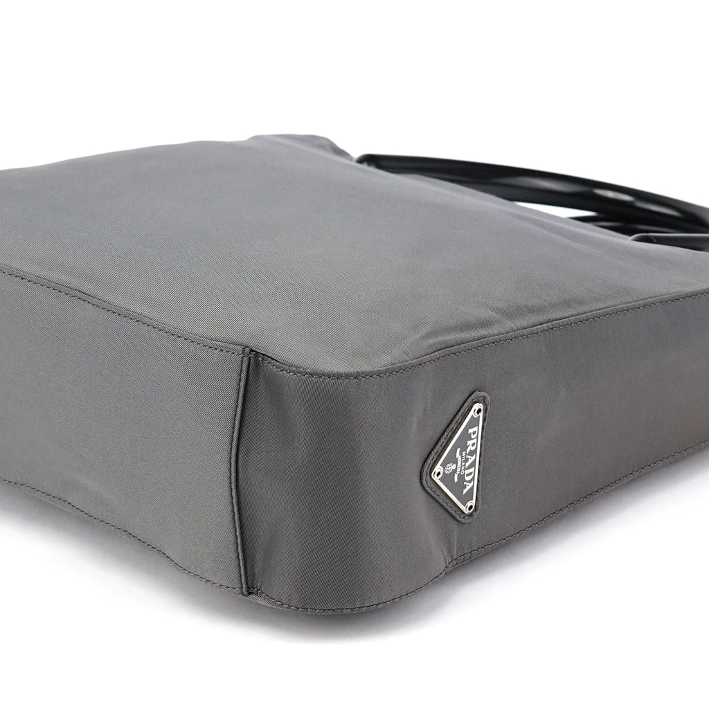 Grey Tessuto Plex Nylon Tote Bag