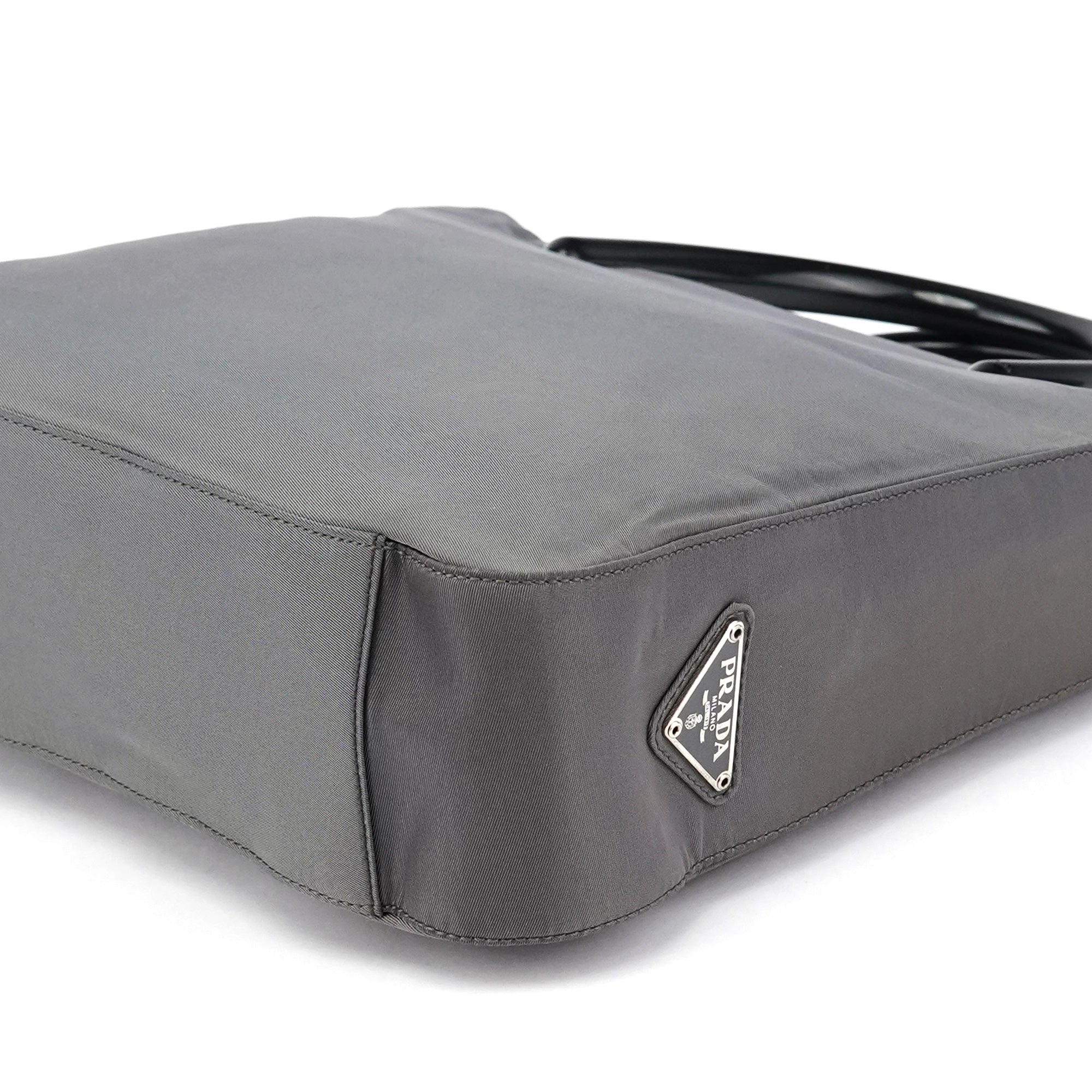 Grey Tessuto Plex Nylon Tote Bag