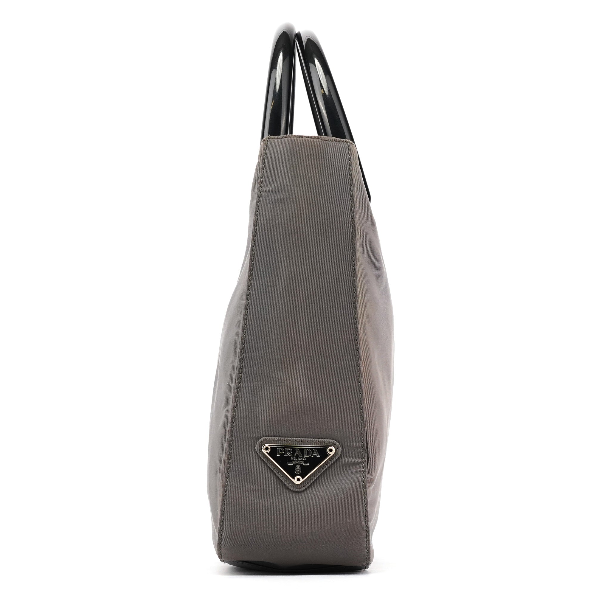 Grey Tessuto Plex Nylon Tote Bag