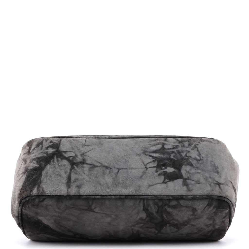Grey Tie Dye Clutch Top Handle Bag