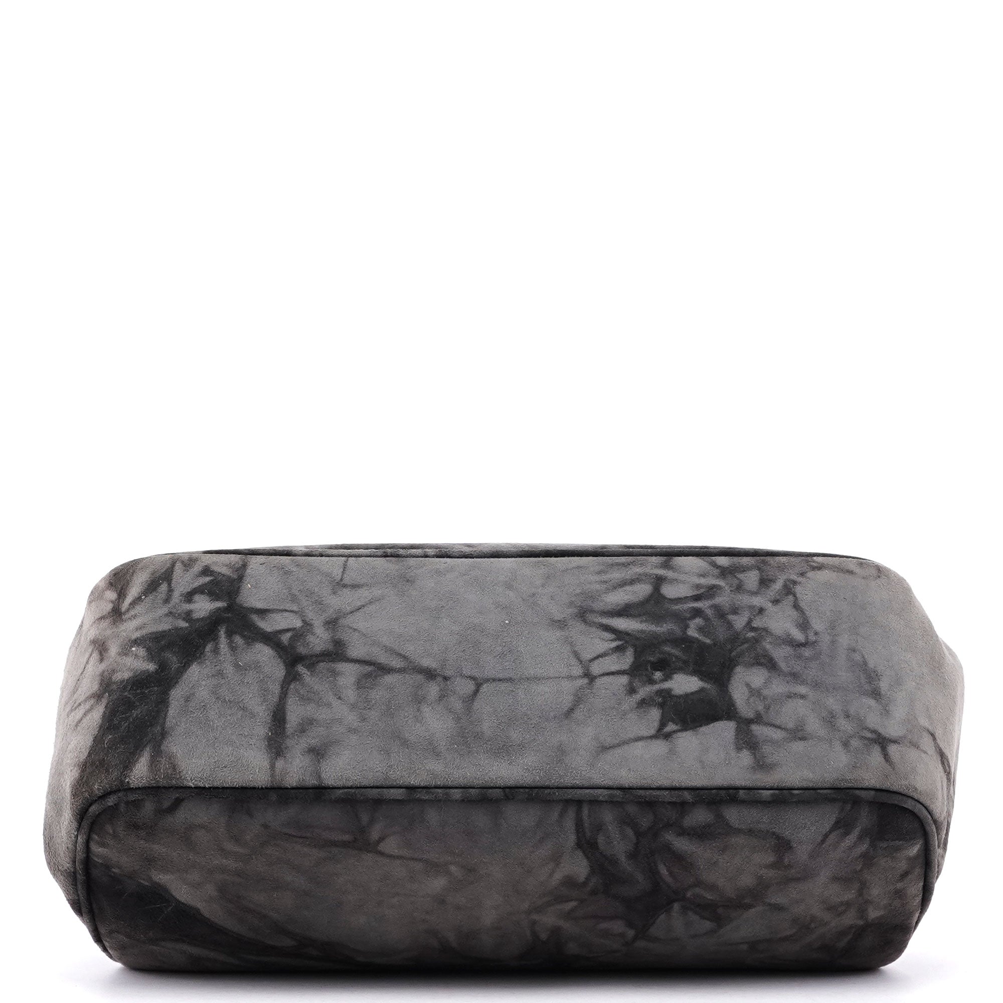 Grey Tie Dye Clutch Top Handle Bag