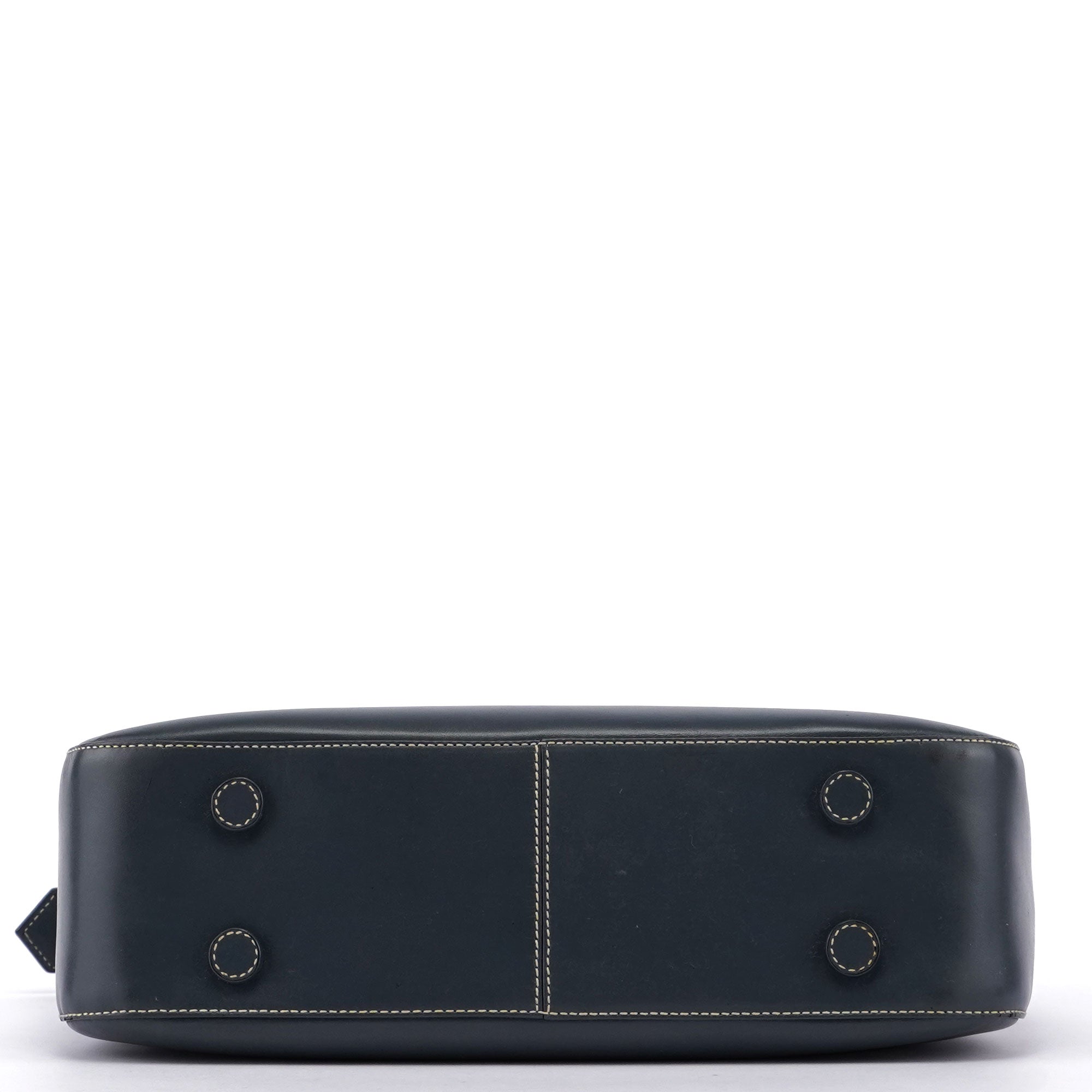 Grey Vitello Shoulder Bag