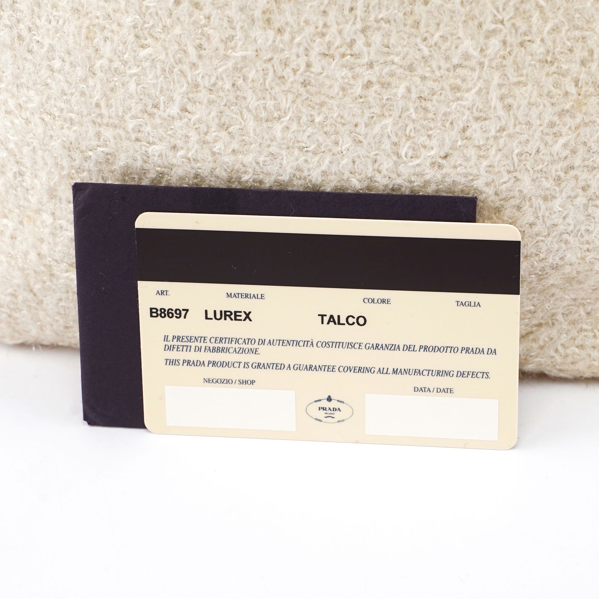 Ivory Lurex Mini Evening Bag