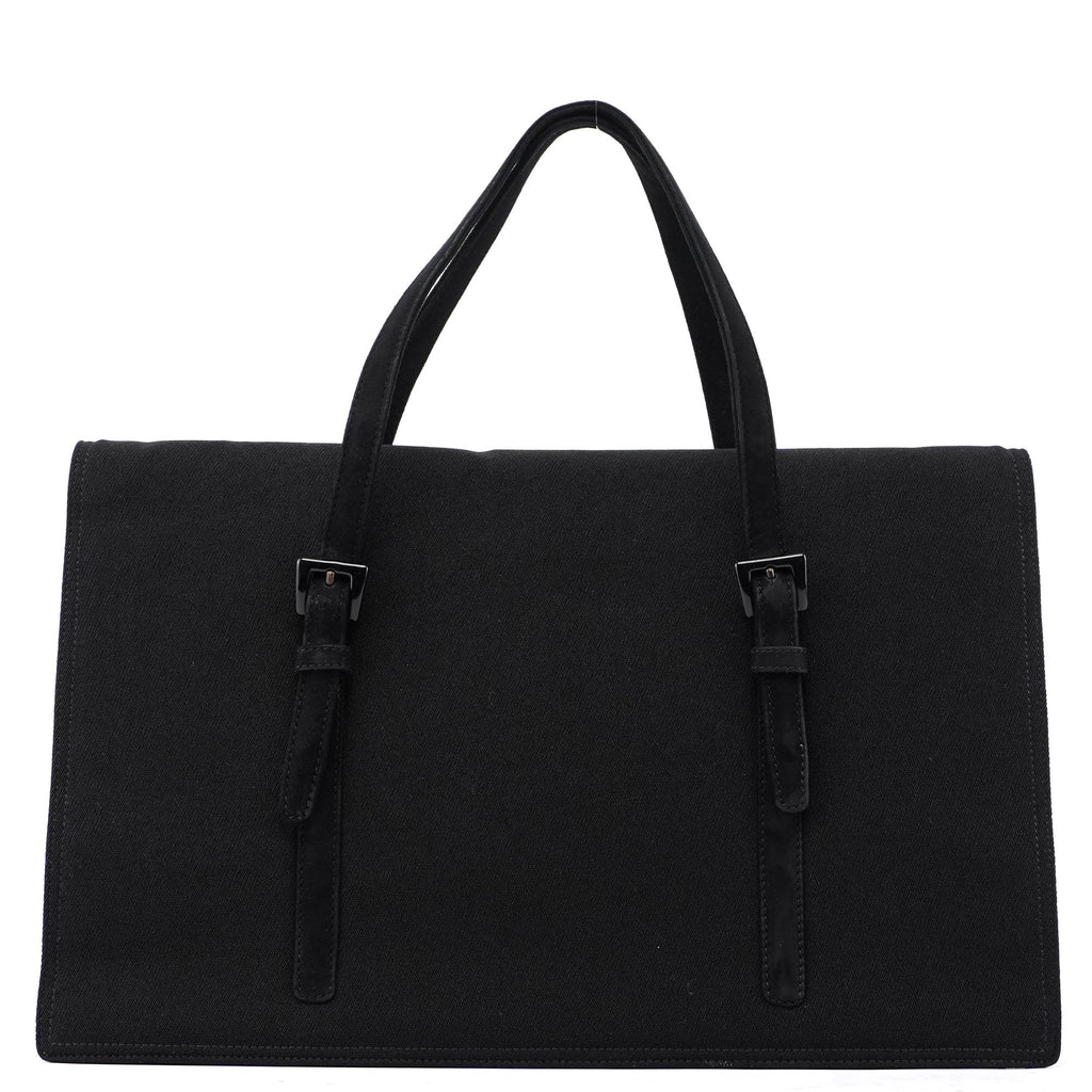 Large Tessuto Black Mesh Tote Bag