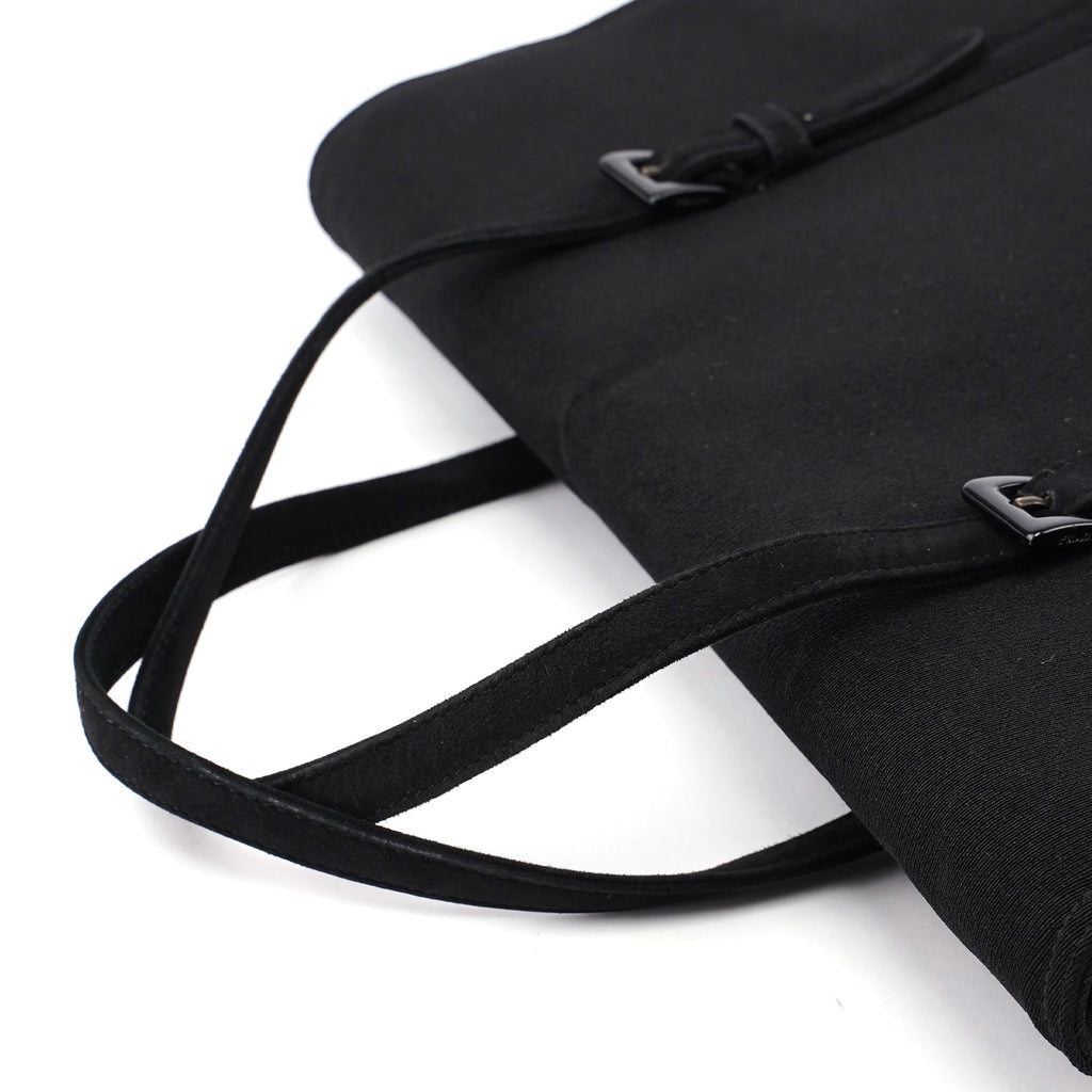 Large Tessuto Black Mesh Tote Bag