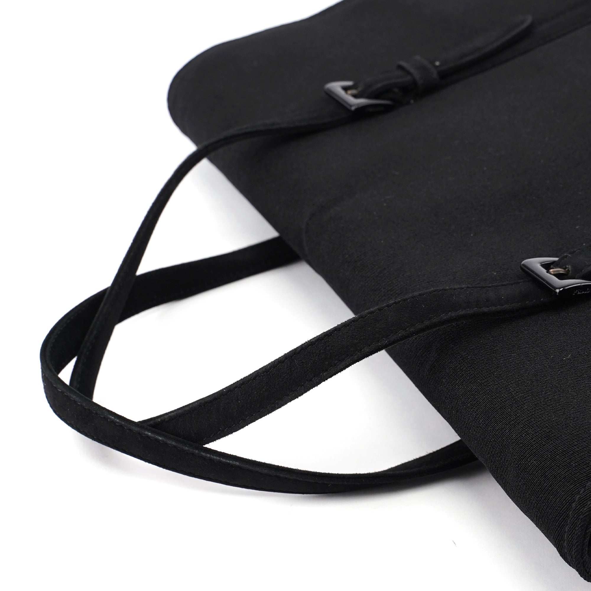 Large Tessuto Black Mesh Tote Bag