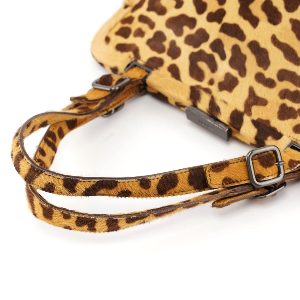 Leopard Fur Clutch Handbag