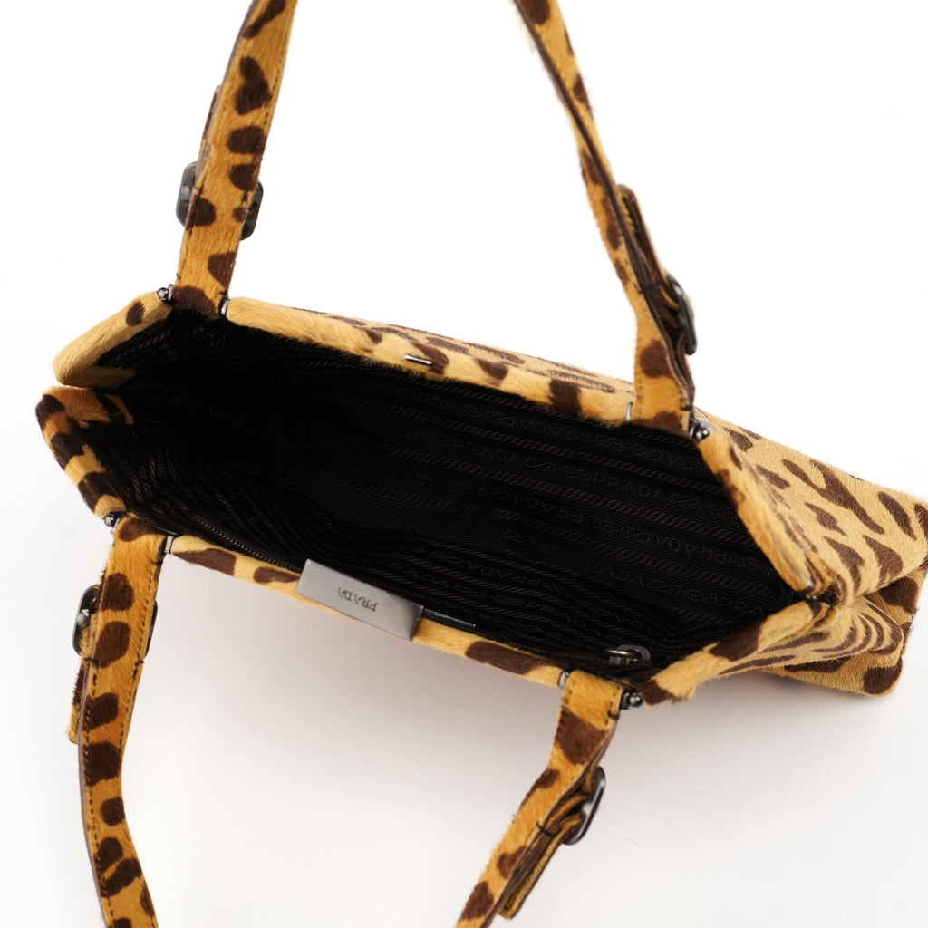Leopard Fur Clutch Handbag