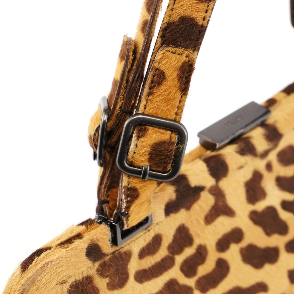 Leopard Fur Clutch Handbag