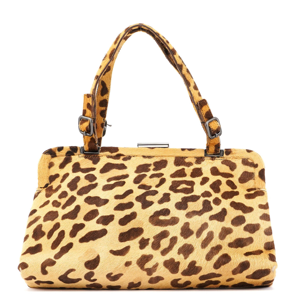 Leopard Fur Clutch Handbag