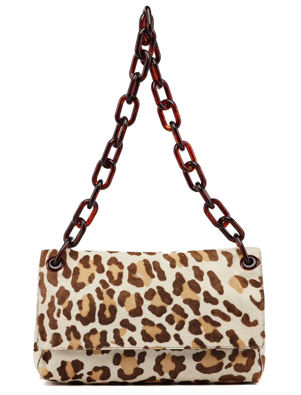 Leopard Fur Plastic Chain Bag