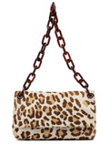 Leopard Fur Plastic Chain Bag